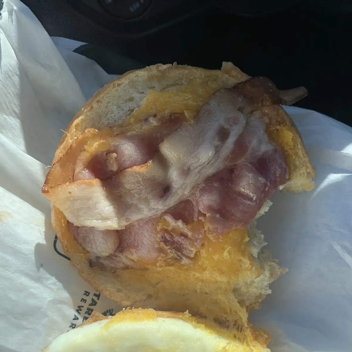 Raw Bacon Egg & Cheese Sandwich