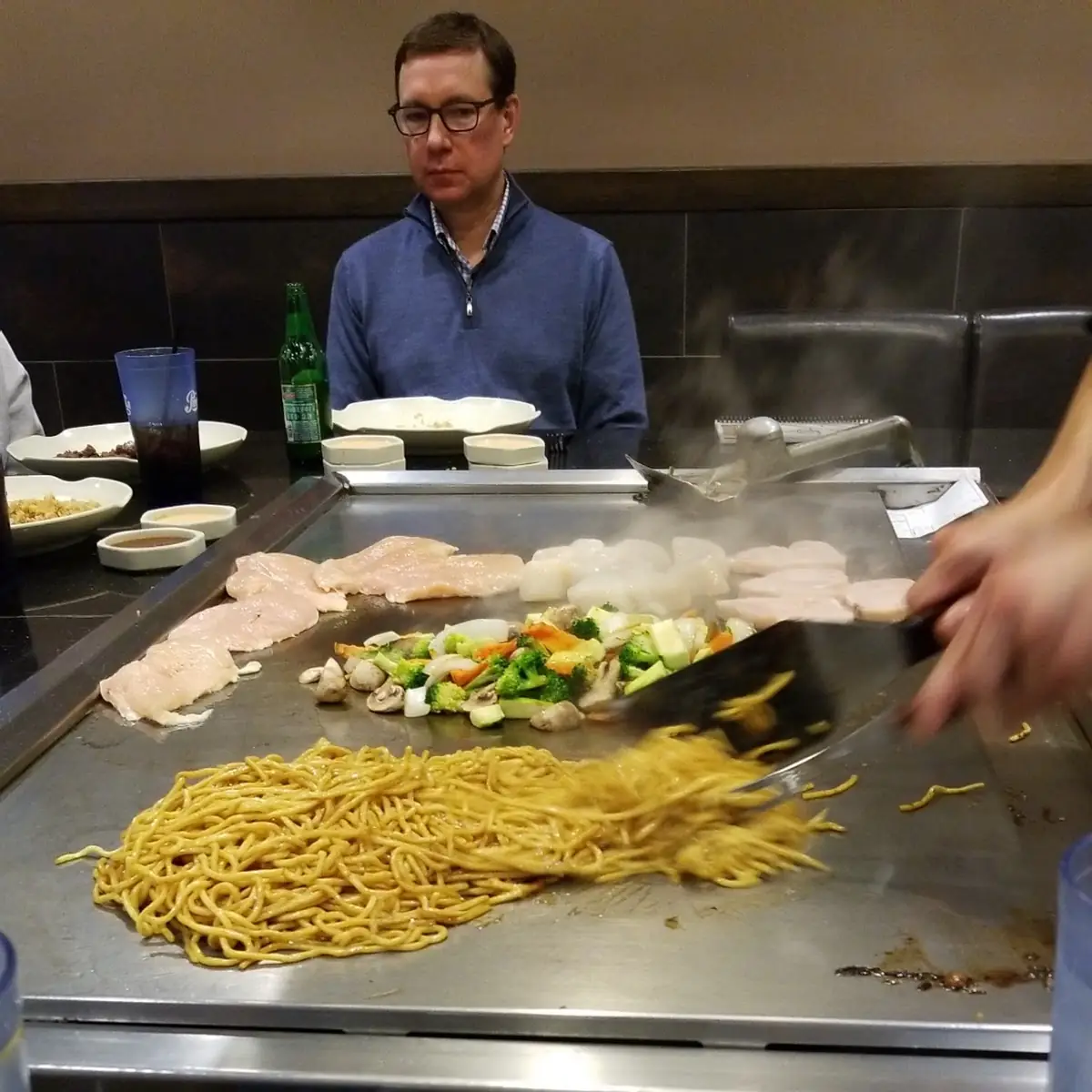 Hibachi Chicken and Shrimp and Vegetables