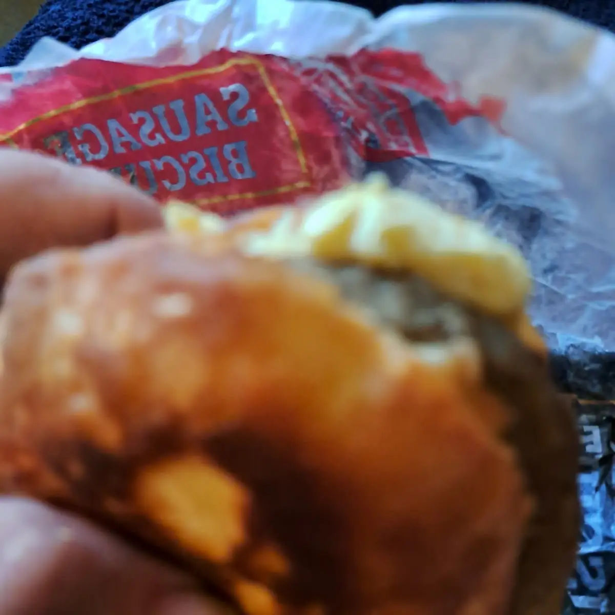 Sausage Egg Biscuit Black