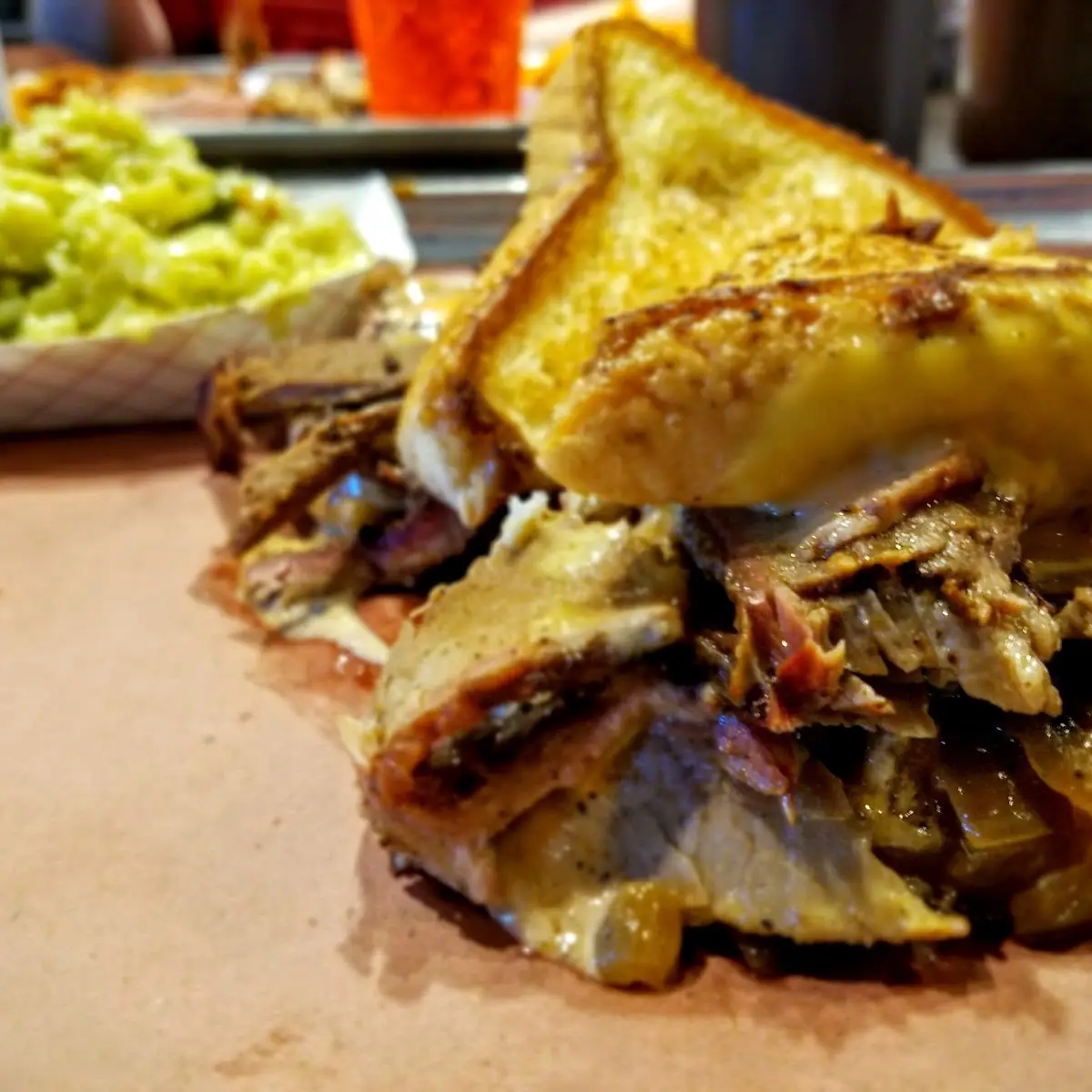 Brisket Cheese Steak Sandwich