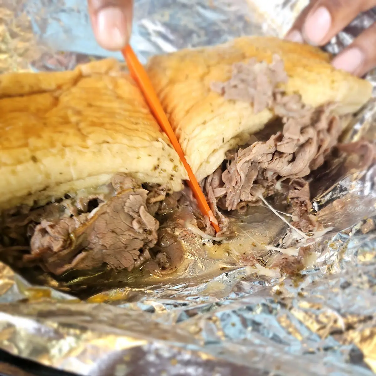 Baptized Beef Sandwich with Mozzarella Cheese