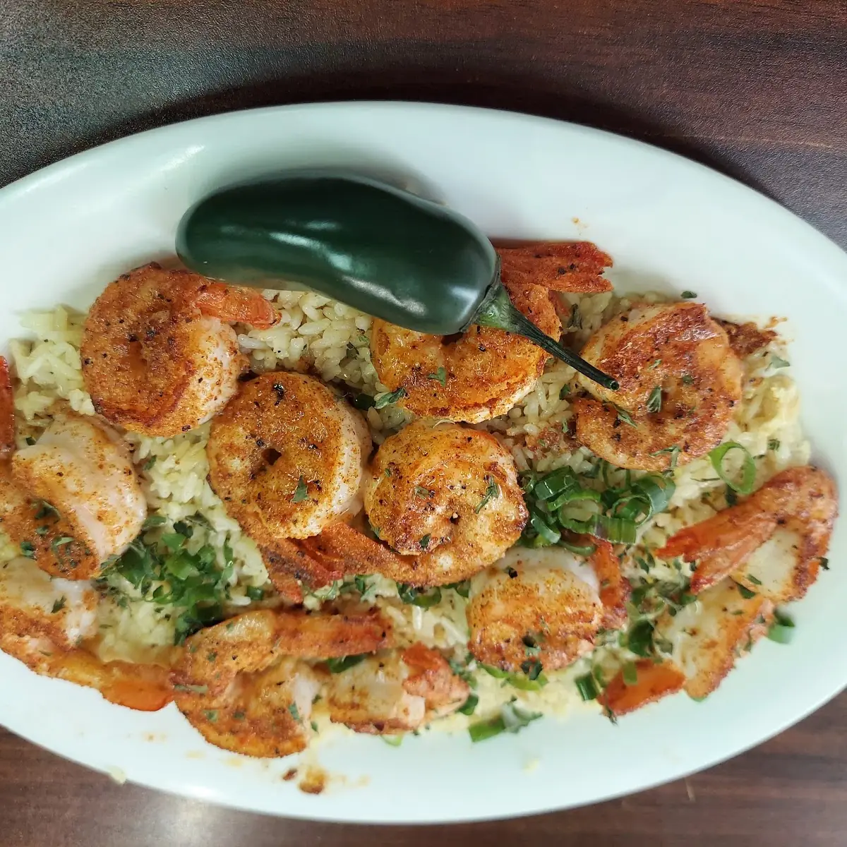 Grilled Shrimp over Rice Pilaf