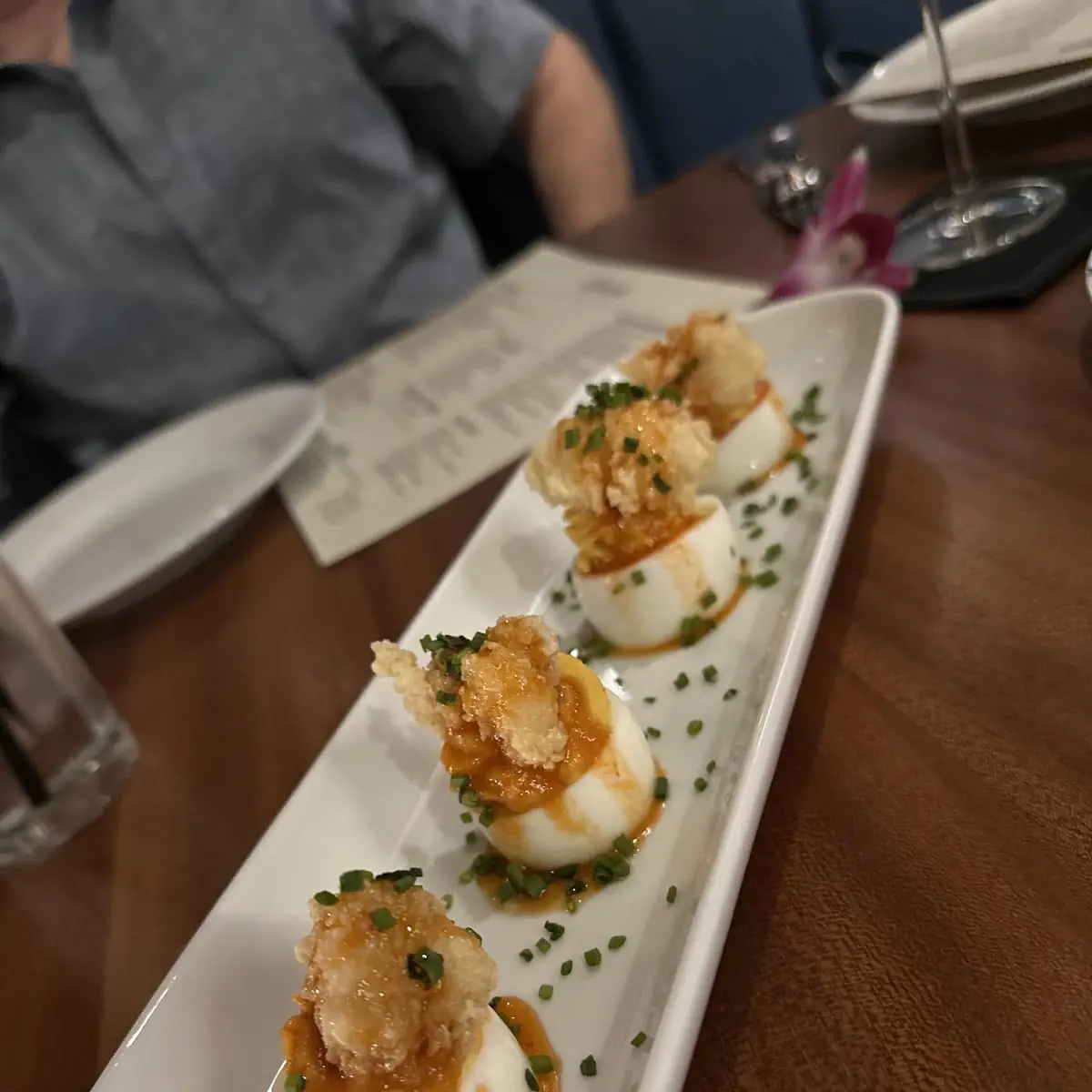 Deep Fried Lobster Deviled Eggs Appetizer