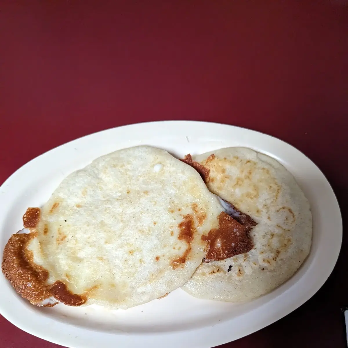 Pupusa Queso con Frijol y Loroco (Cheese, Beans, & Loroco)