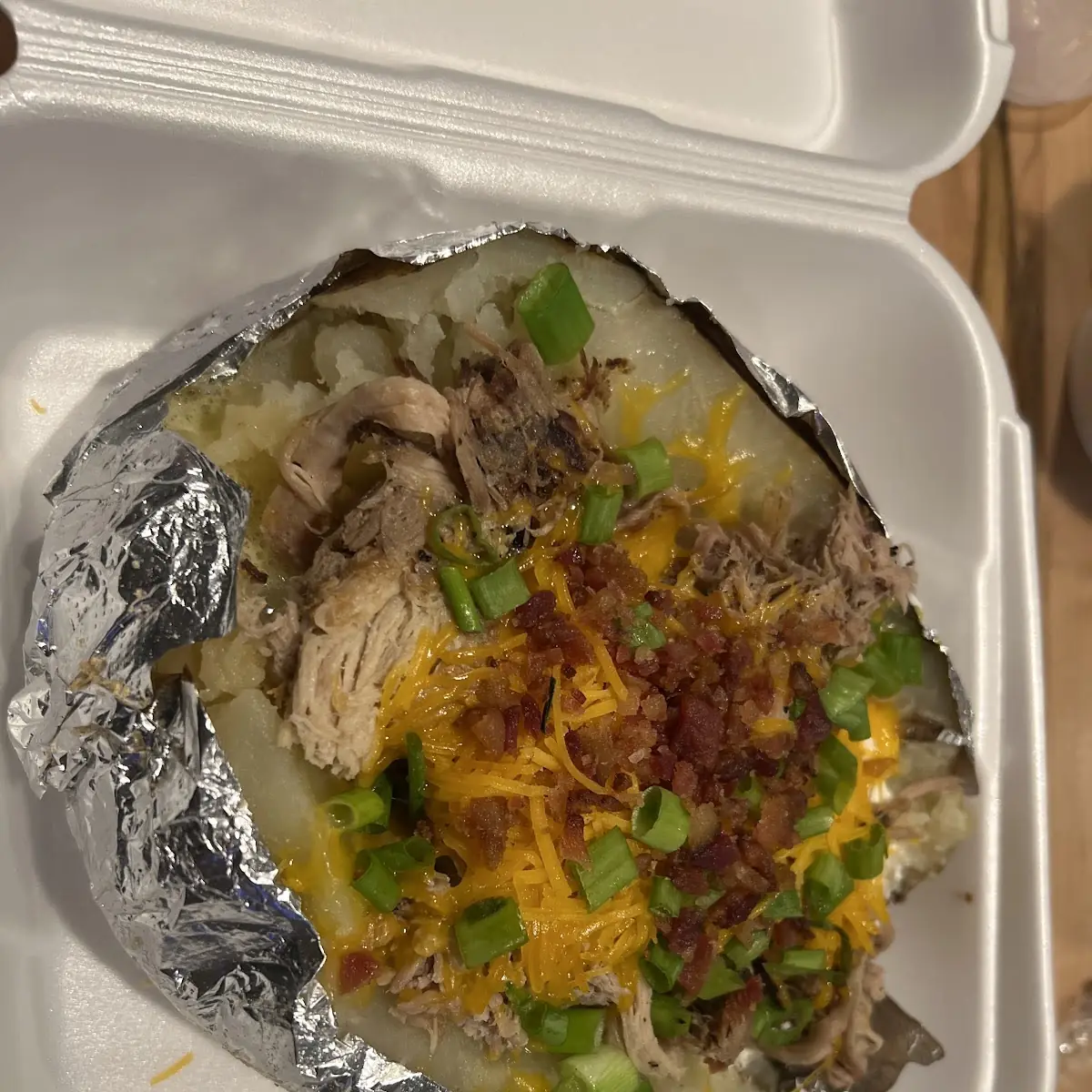 Pull Pork Baked Loaded Potato