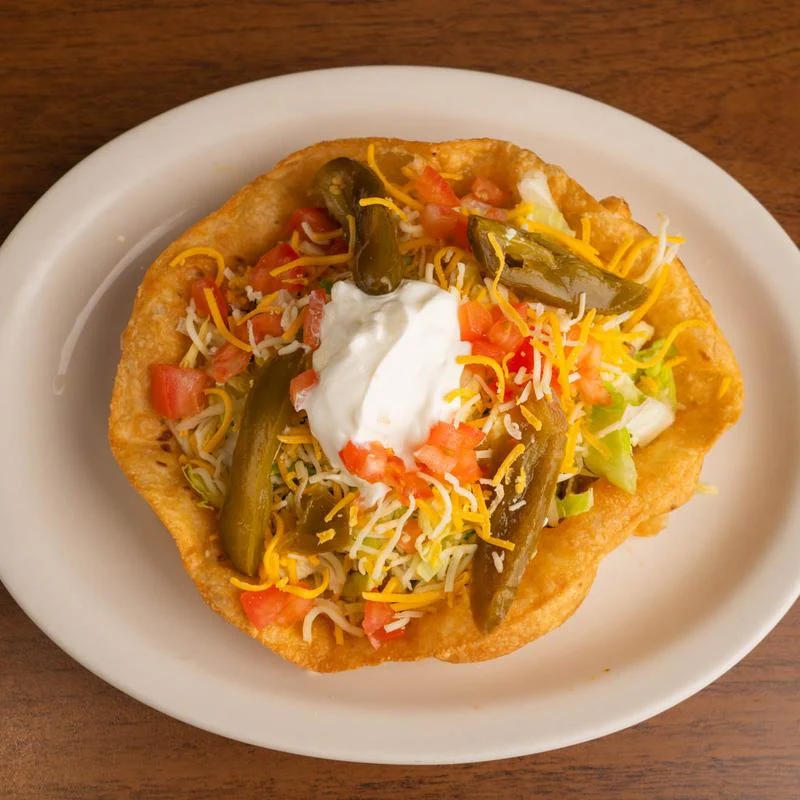 Hard Taco Tostada & Cheese Enchilada