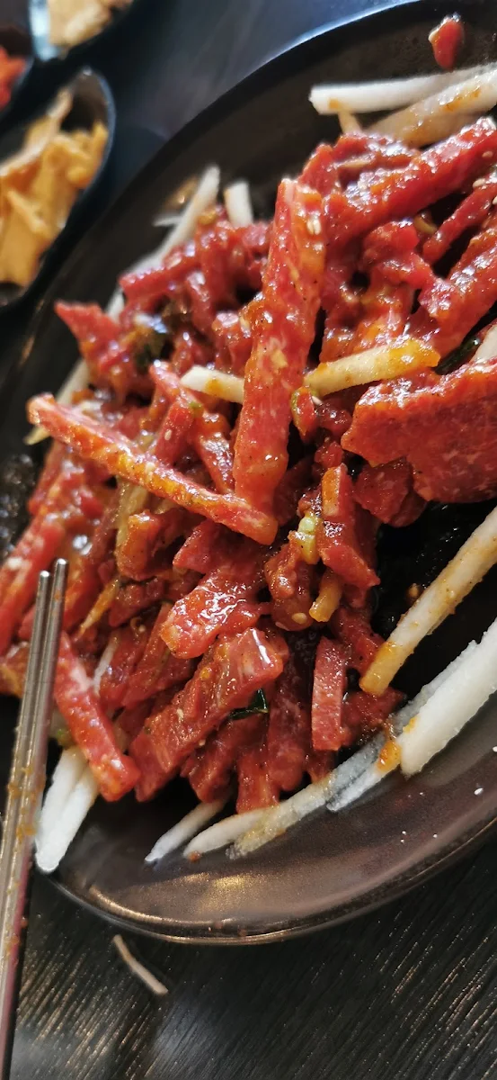 Frozen Raw Beef Salad with Side Dish, Grilled Korean BBQ