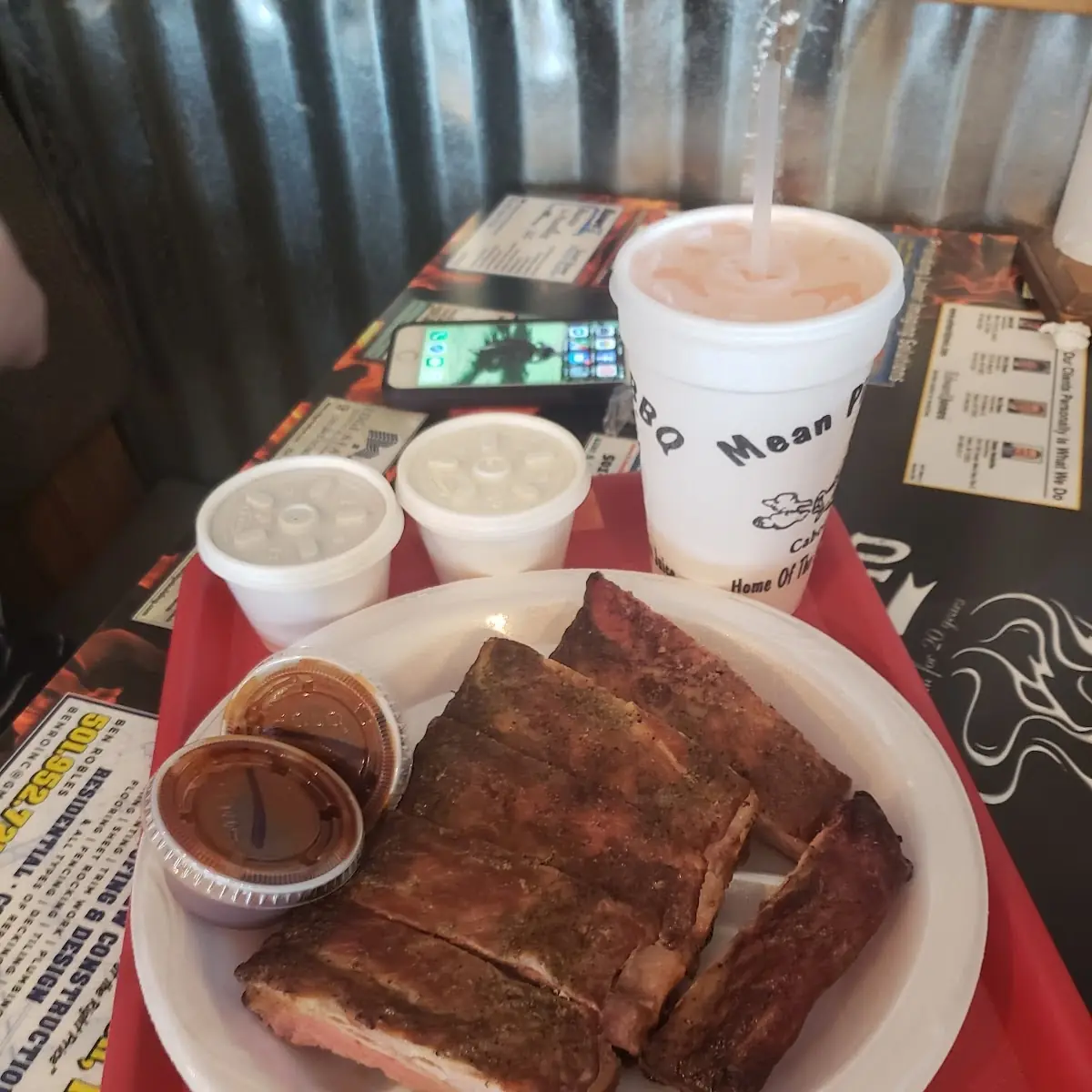 Half Rack Pork Ribs No Rub with Sweet Sauce