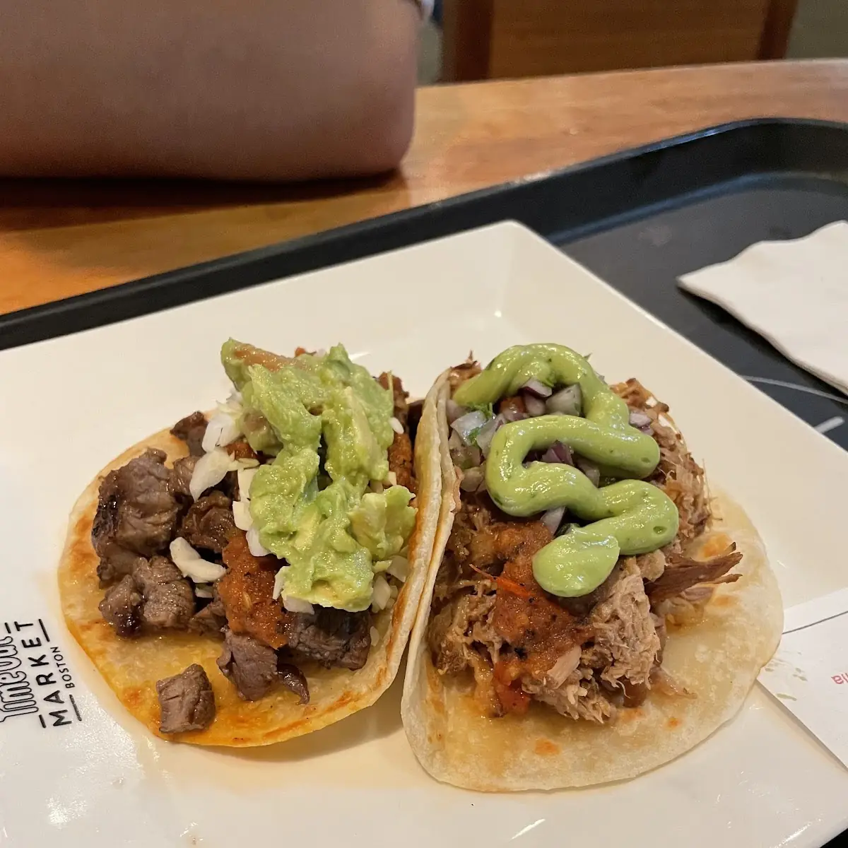 Asada and Carnitas Tacos