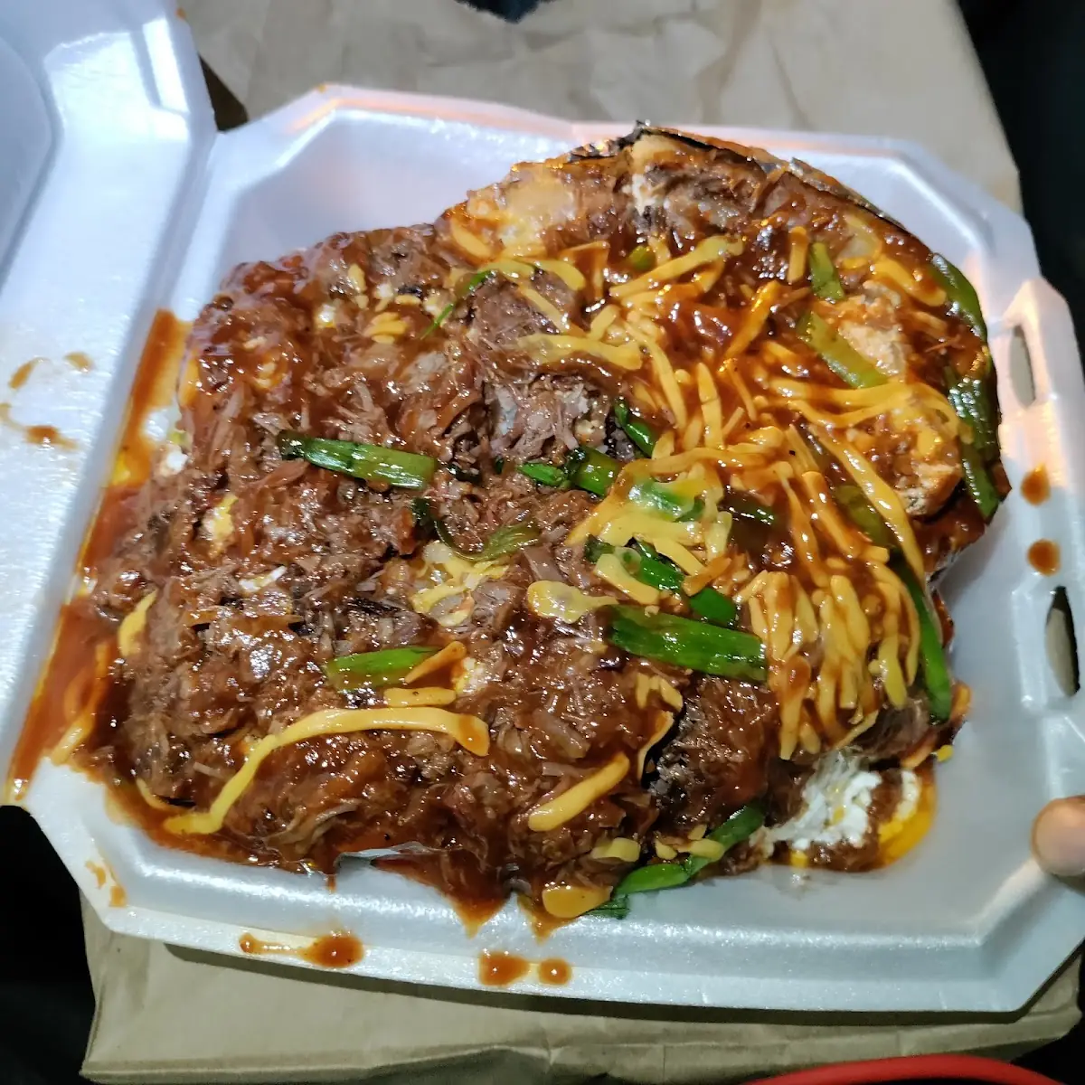 Baked Potatoe with BBQ on Top