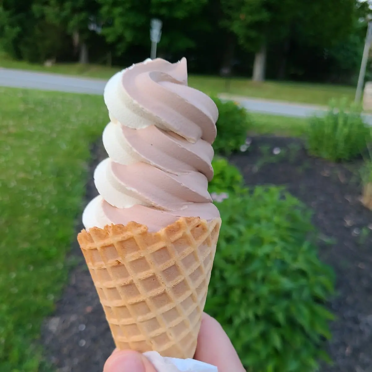 Chocolate & Peanut Butter Waffle Cone