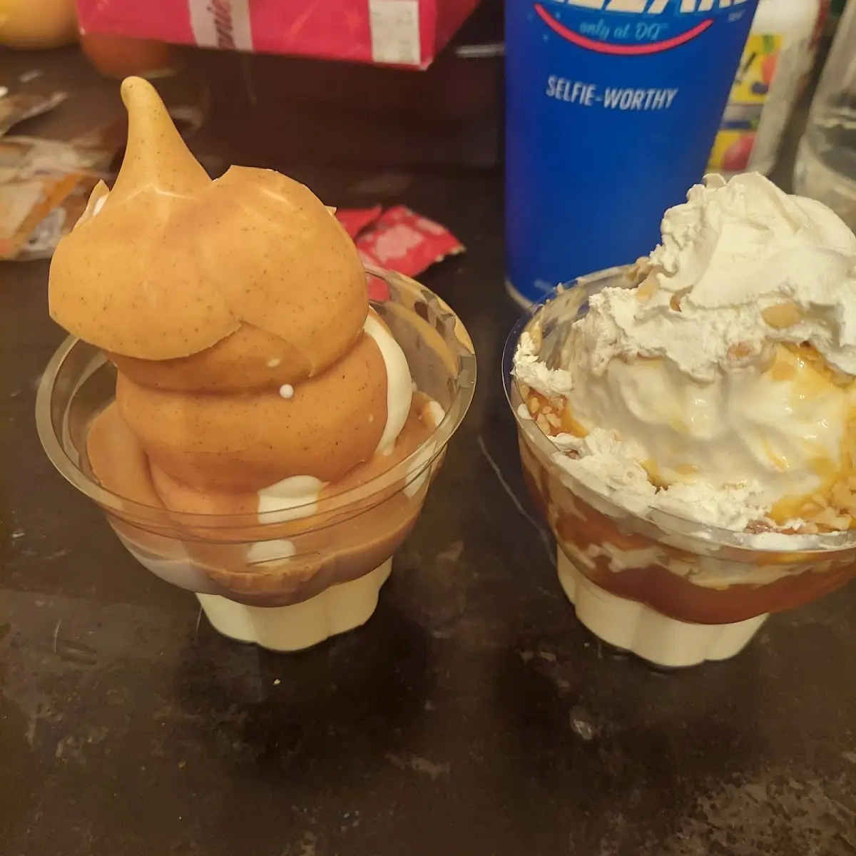 Churro Dipped and Fudge Sundae