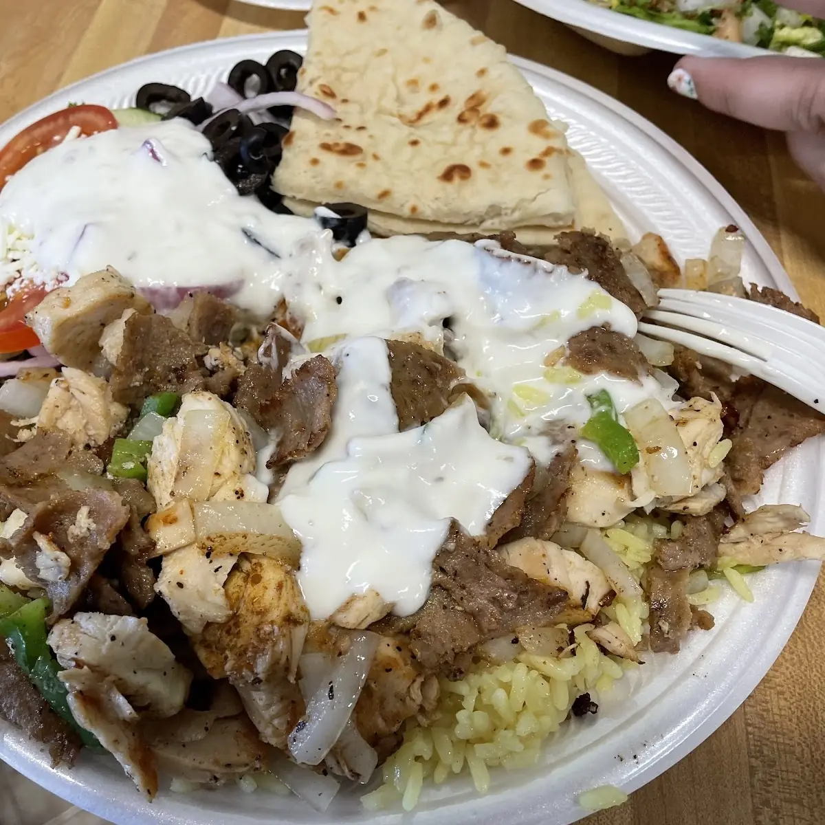 Chicken shawarma plate