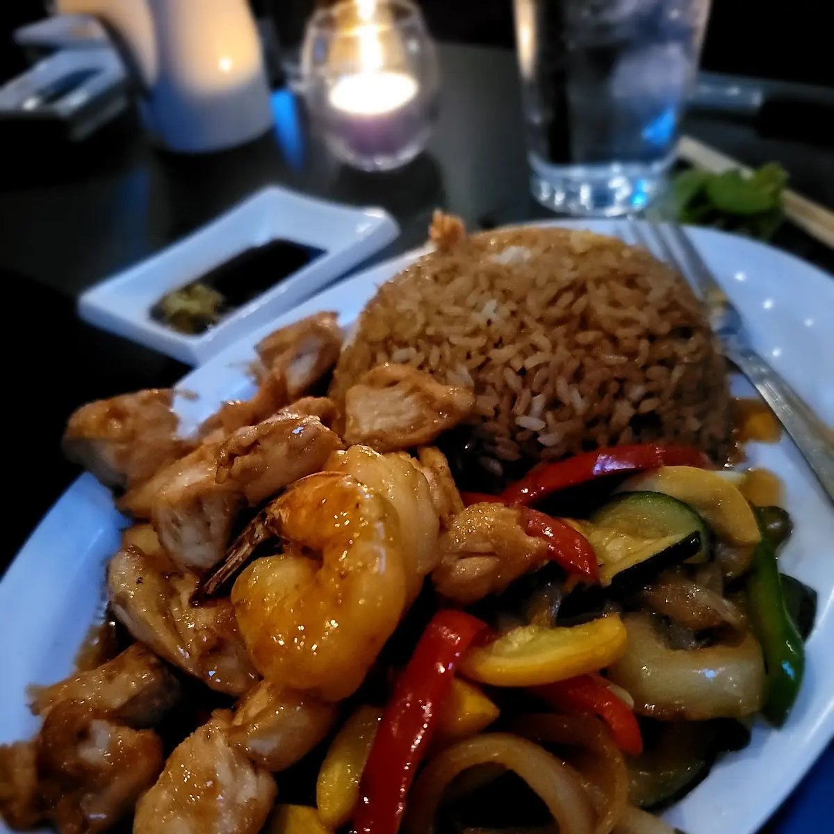 Hibachi Shrimp and Chicken