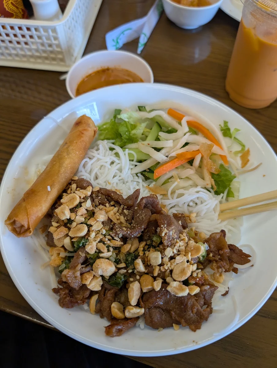 BBQ Pork and Spring Roll Vermicelli Noodles
