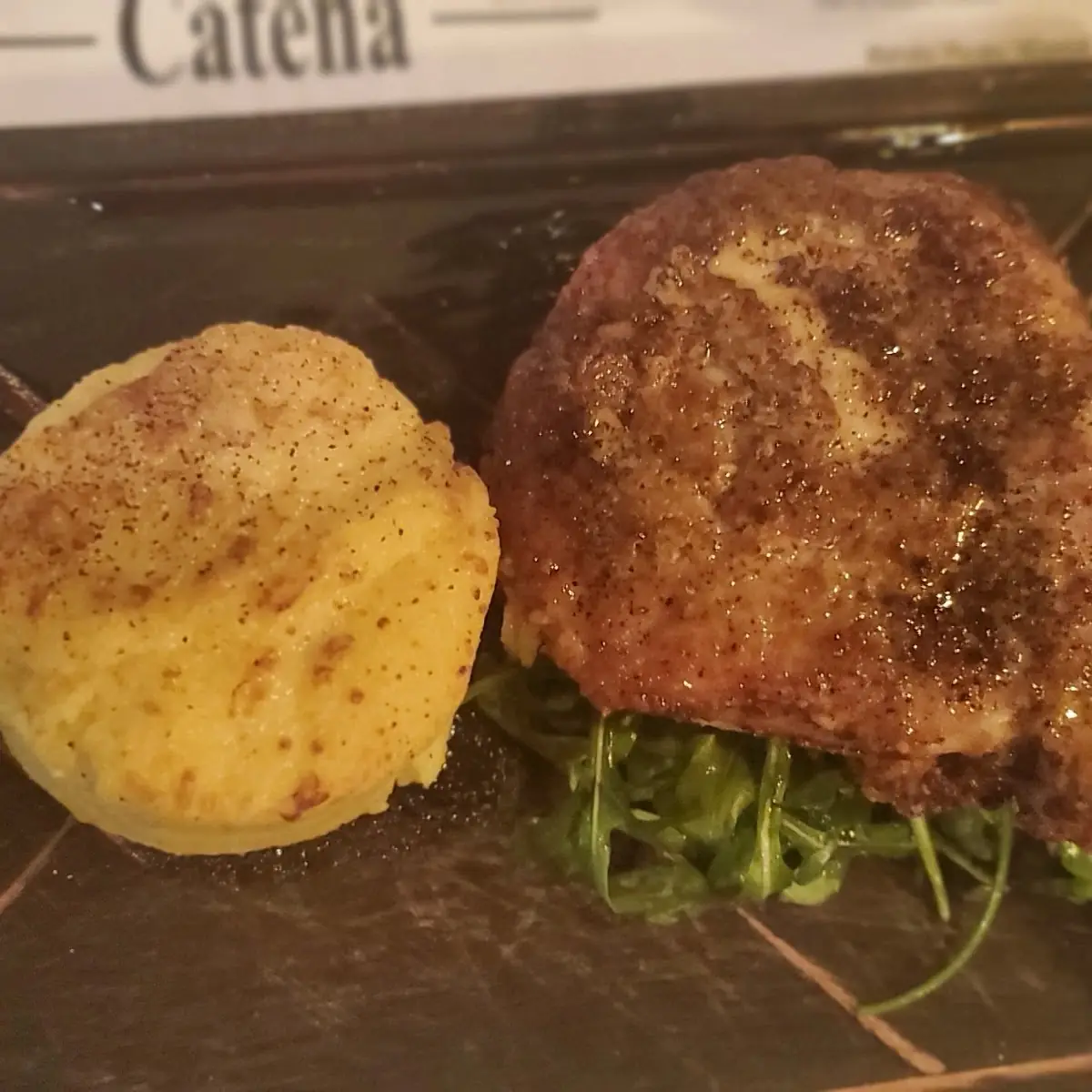 Pork Chop with Polenta