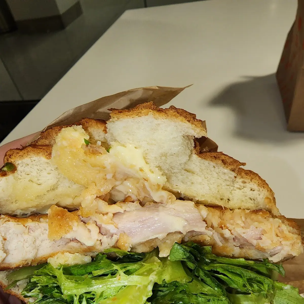 Raw Chicken Sandwich
