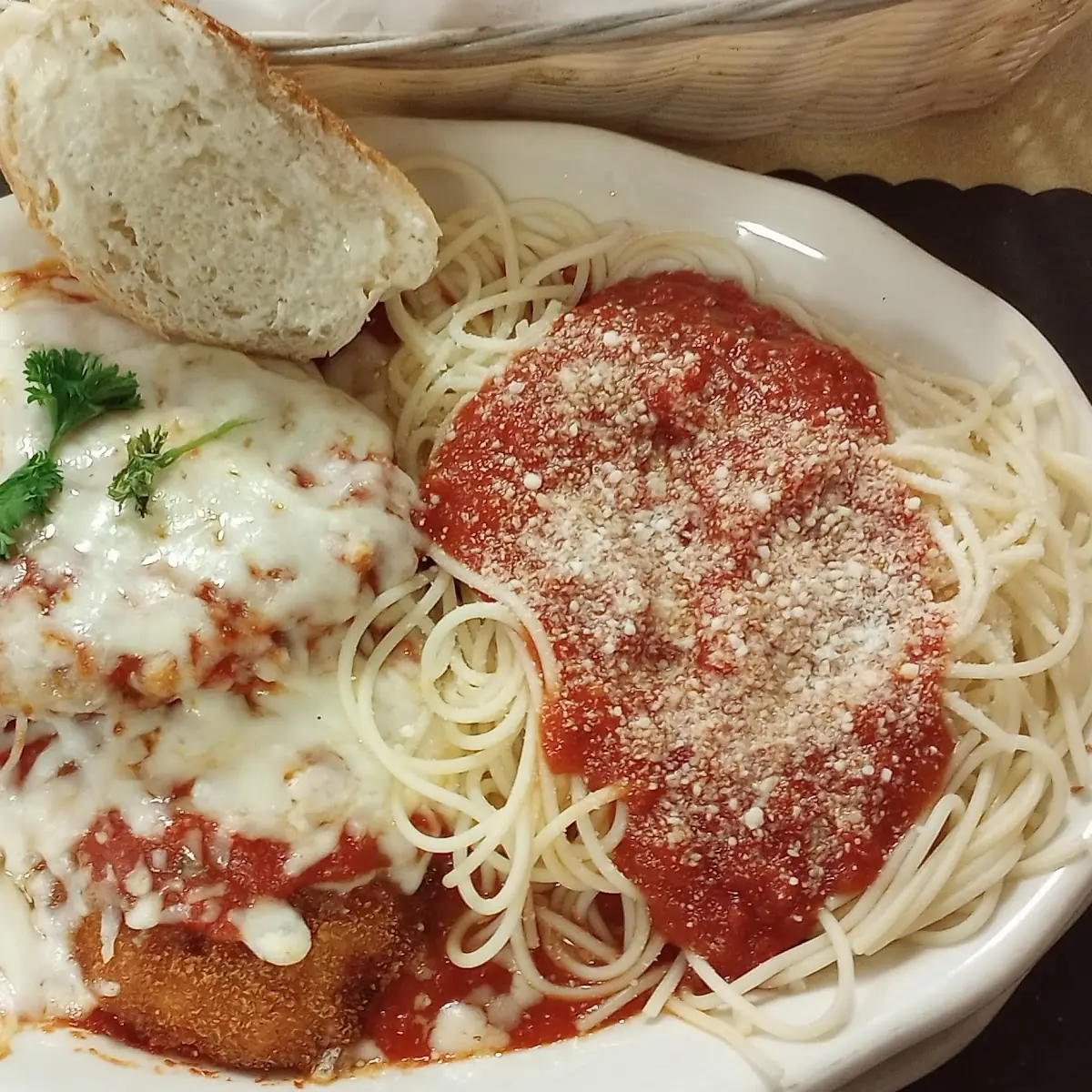 Chicken Parm with Spaghetti