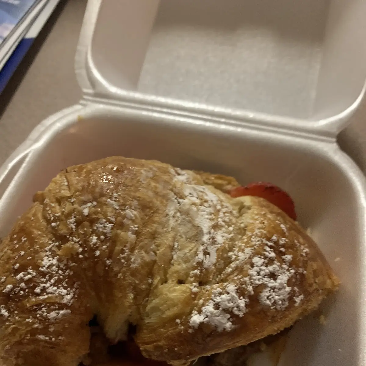 Strawberry and Nutella Croissant Sandwich