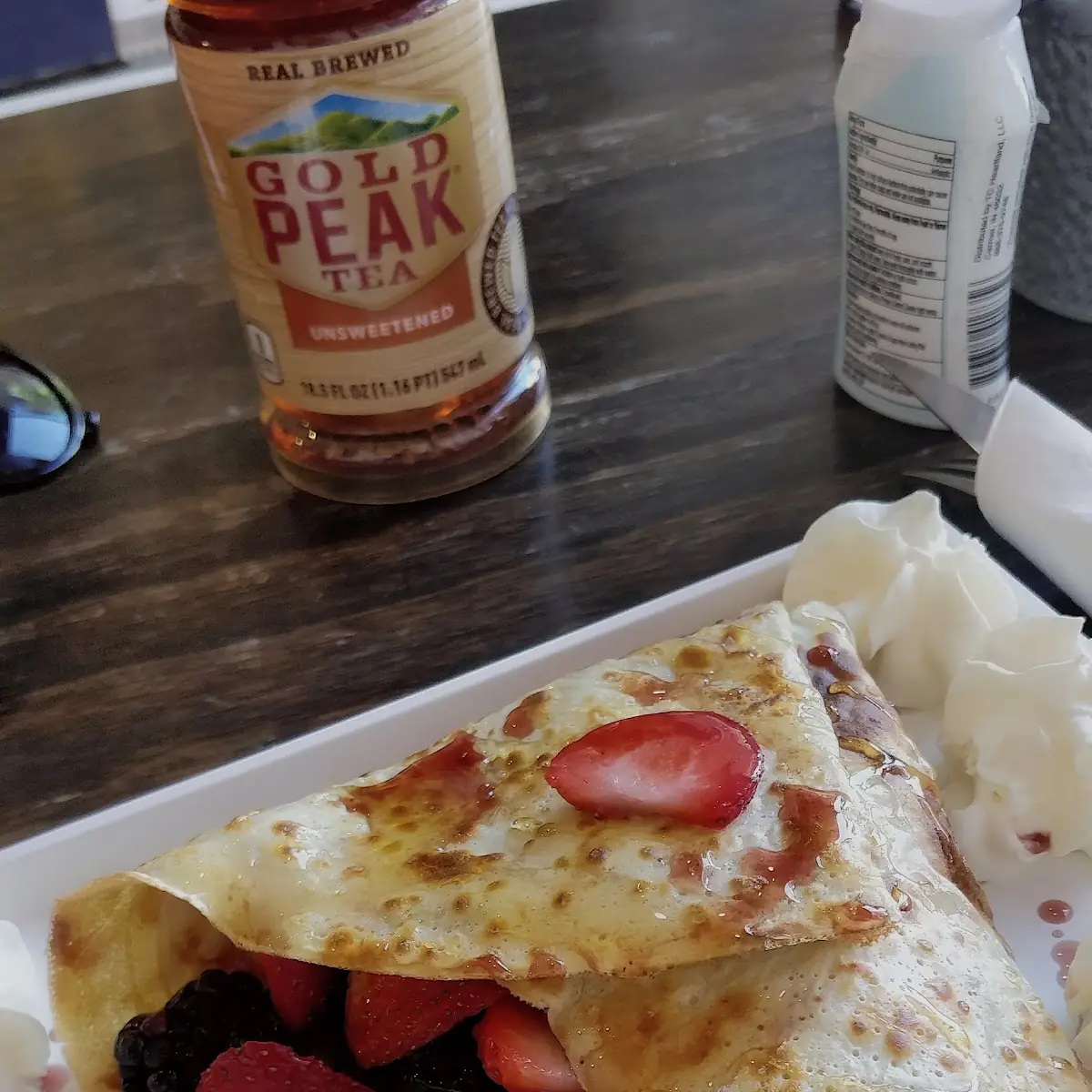 Mixed Berries Crepe w Honey Drizzle