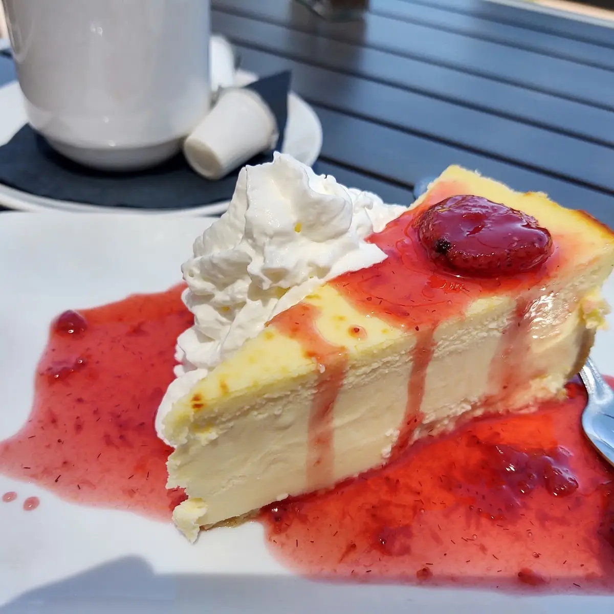 Cheese Cake with Whipped Cream