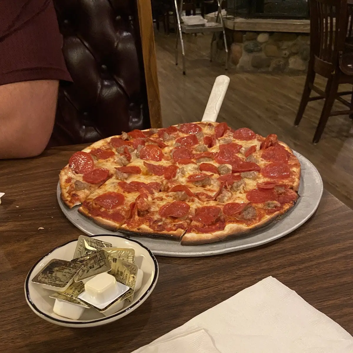 Sausage and Pepperoni Pizza