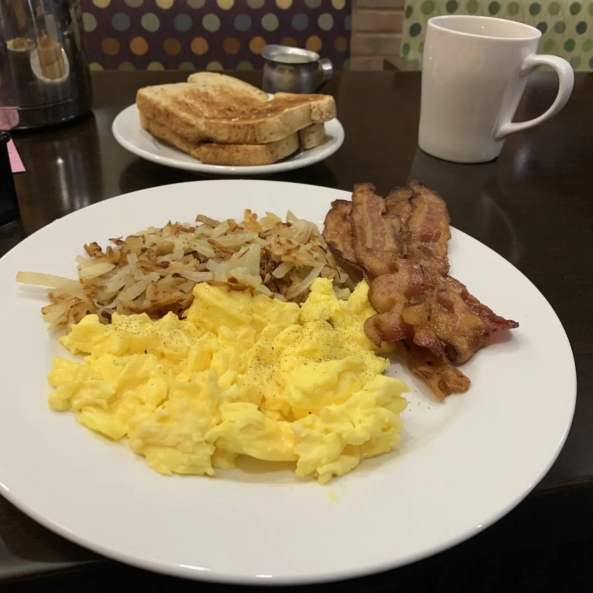 Bacon Eggs and Hash Browns