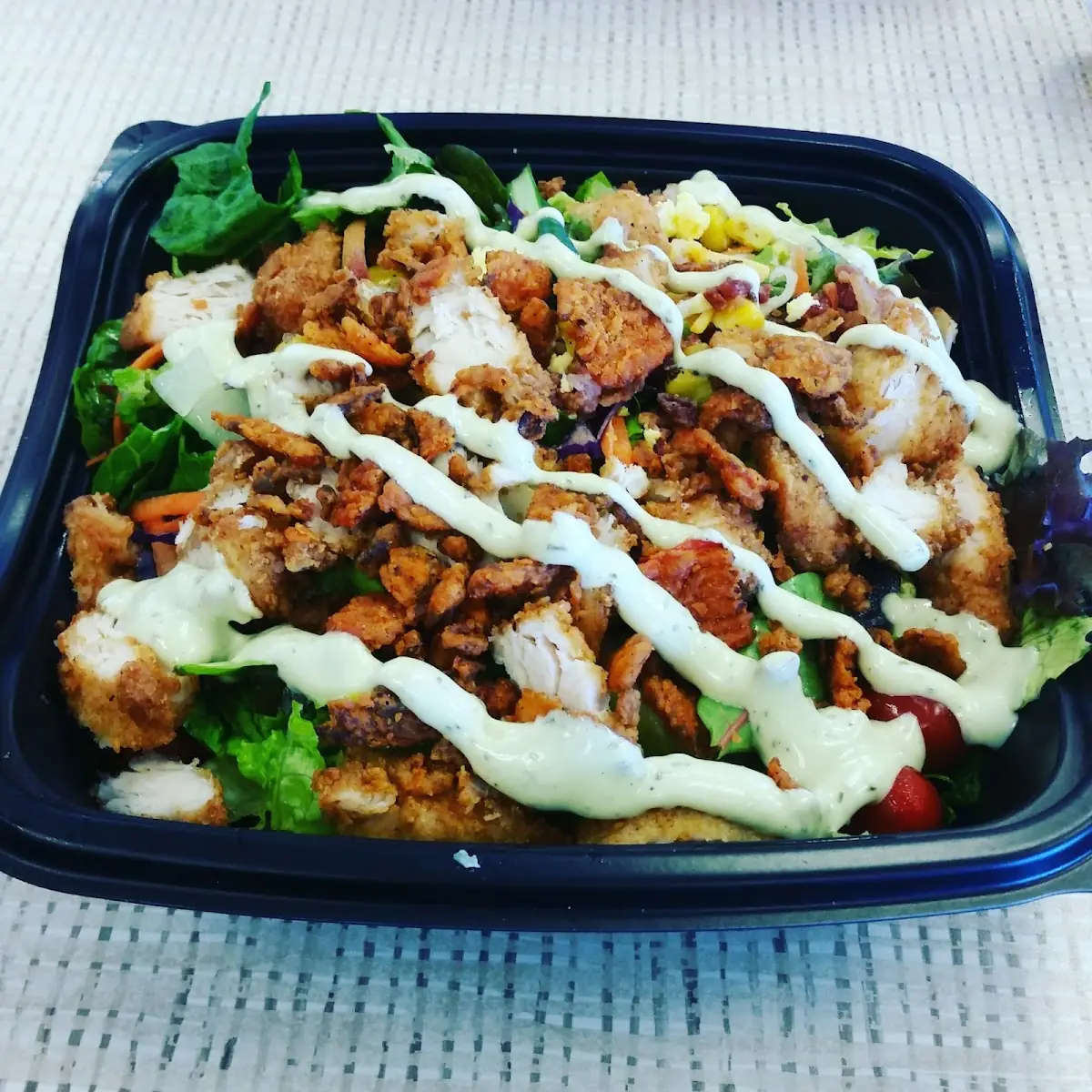 Chicken Cobb Salad with Avocado Lime Ranch Dressing