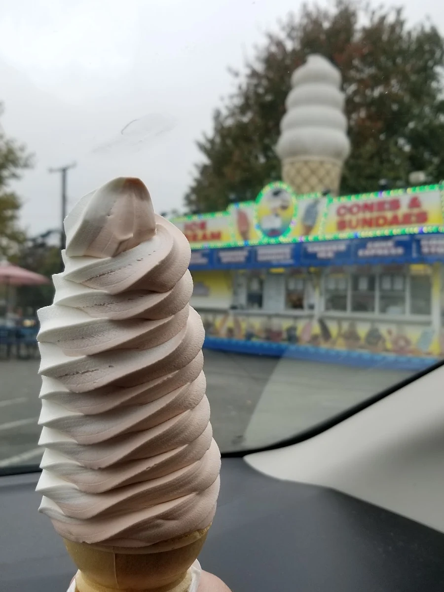 Carmel Apple and Wedding Cake Soft Serve Ice Cream