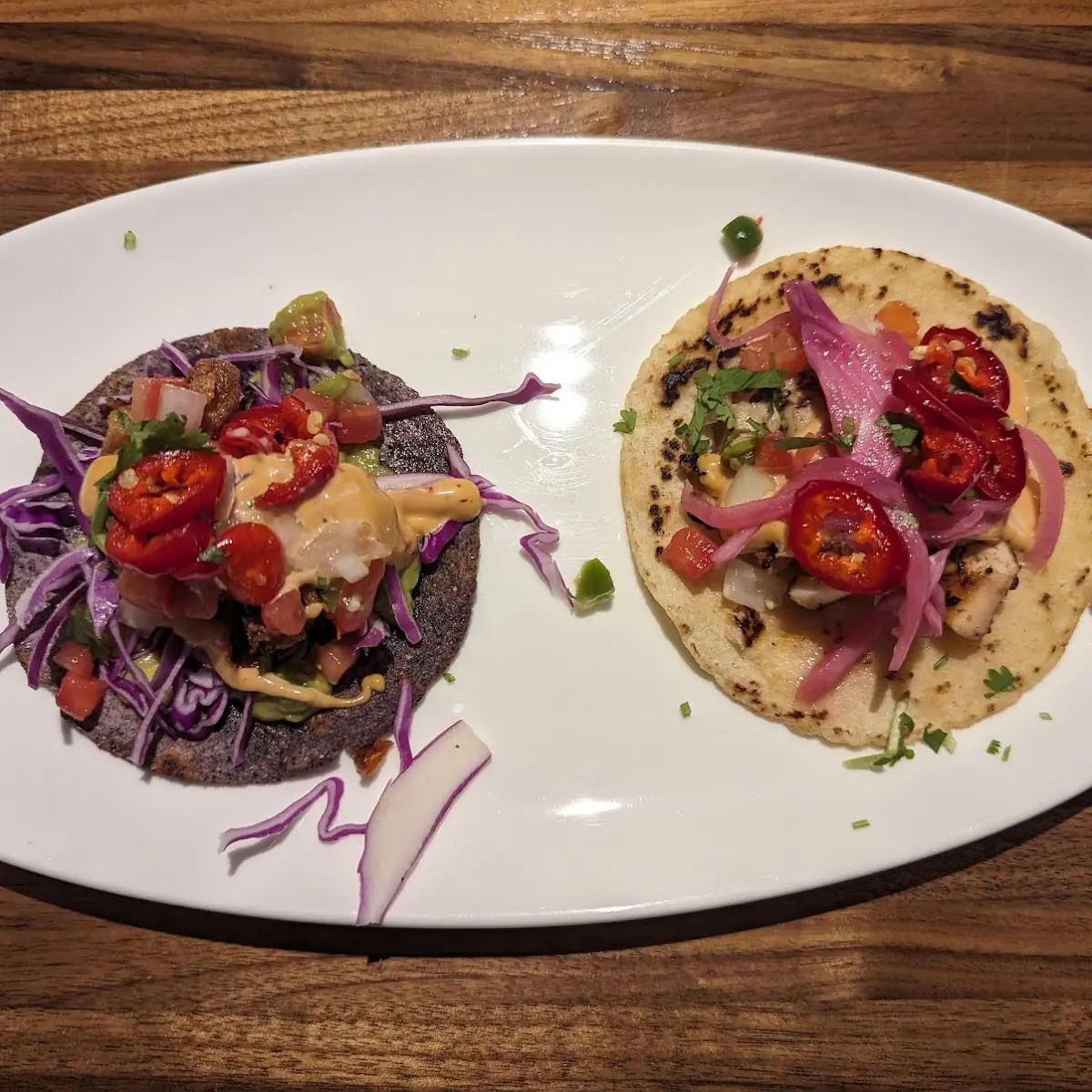 Fried Oysters Taco and Pulpo Taco