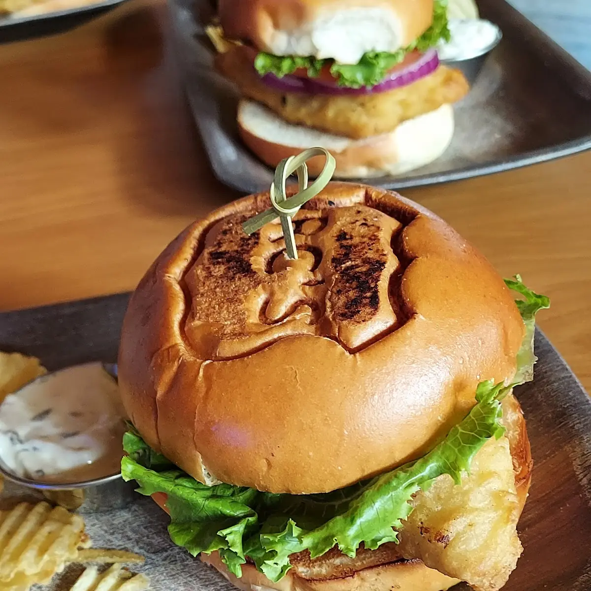Breaded Haddock Sandwich on a Brioche Bun