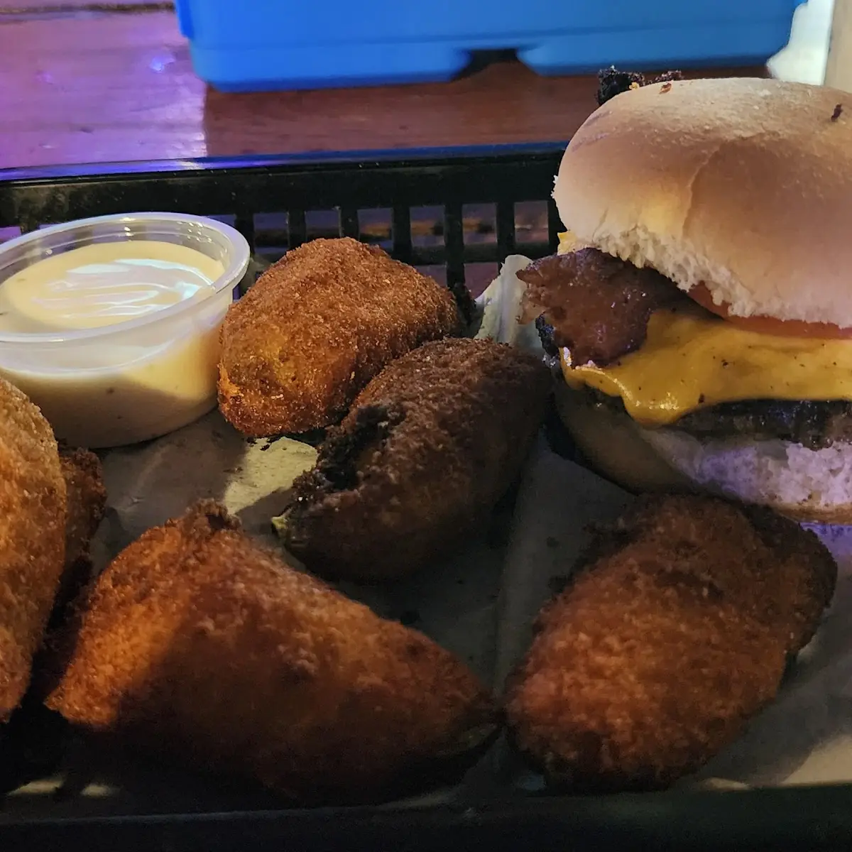 Cheeseburger and Jalepeno Poppers