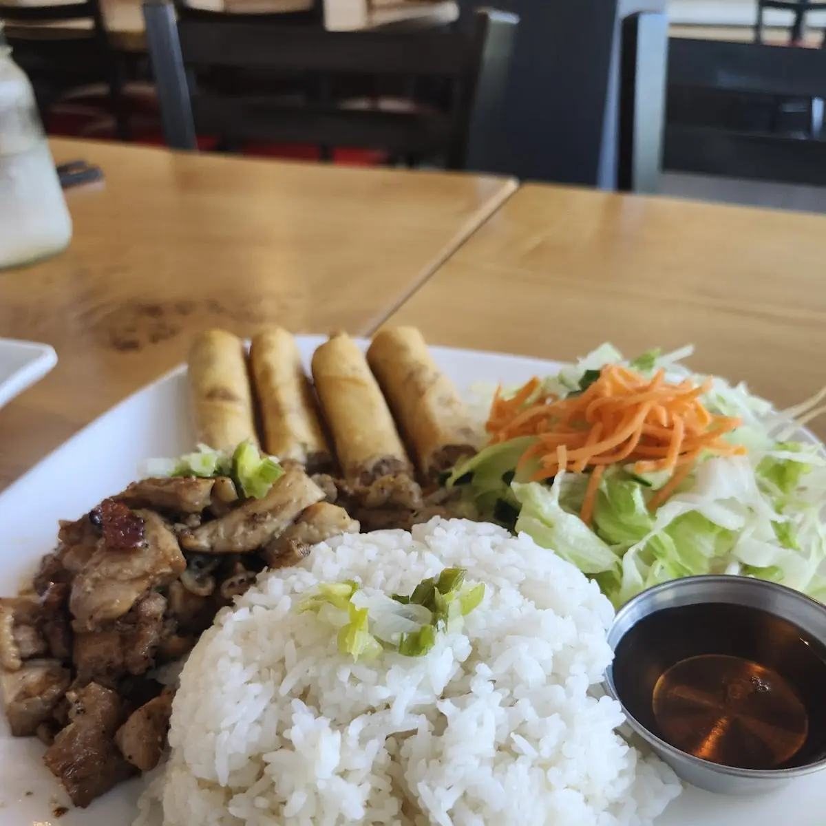 Lemongrass Chicken with Springrolls