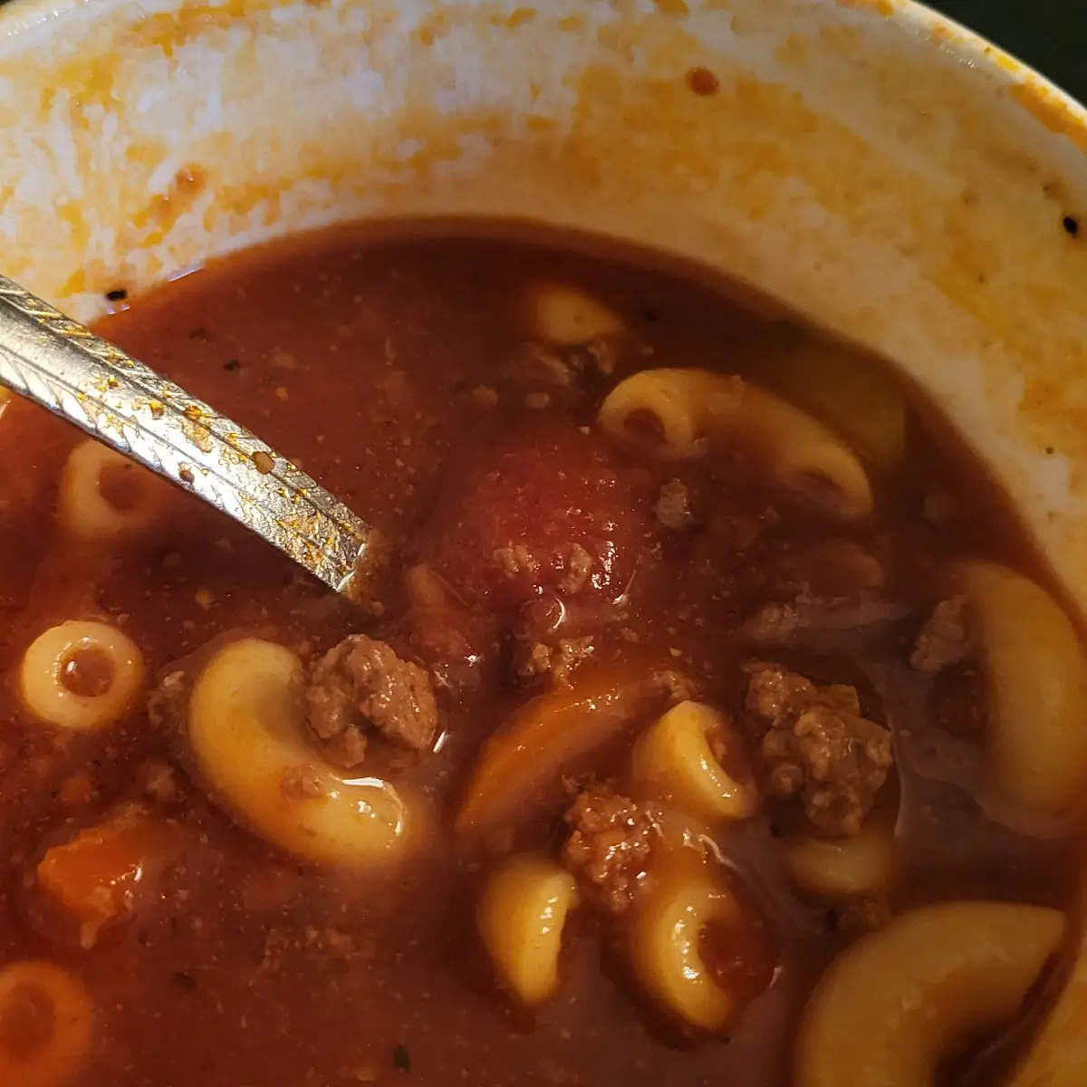 Hamburger Macaroni Soup