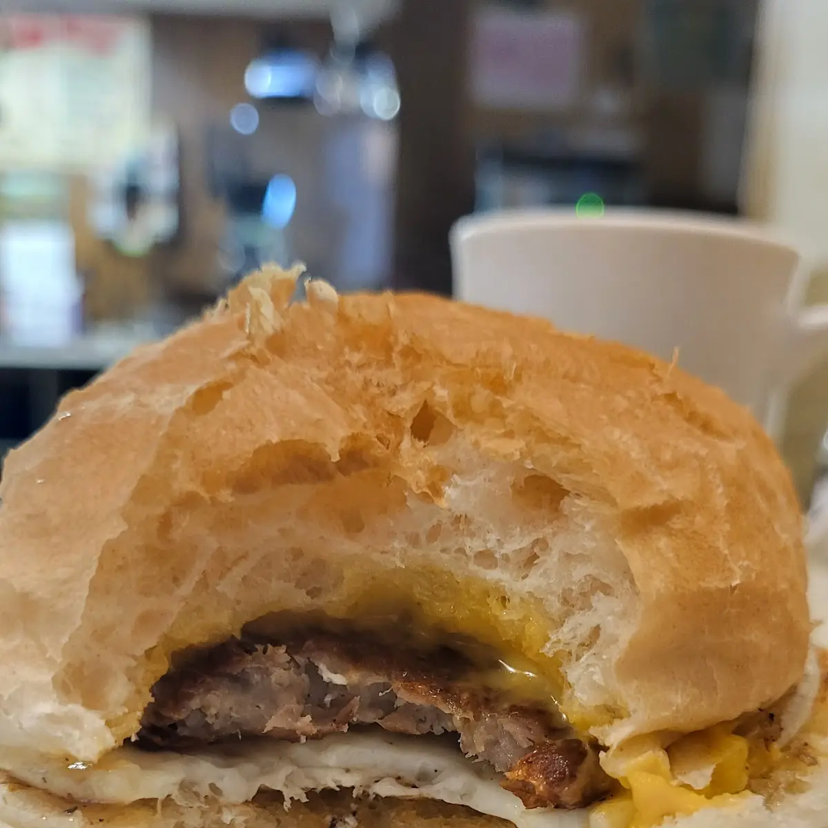 Sausage Breakfast Sandwich on a Homemade Bun