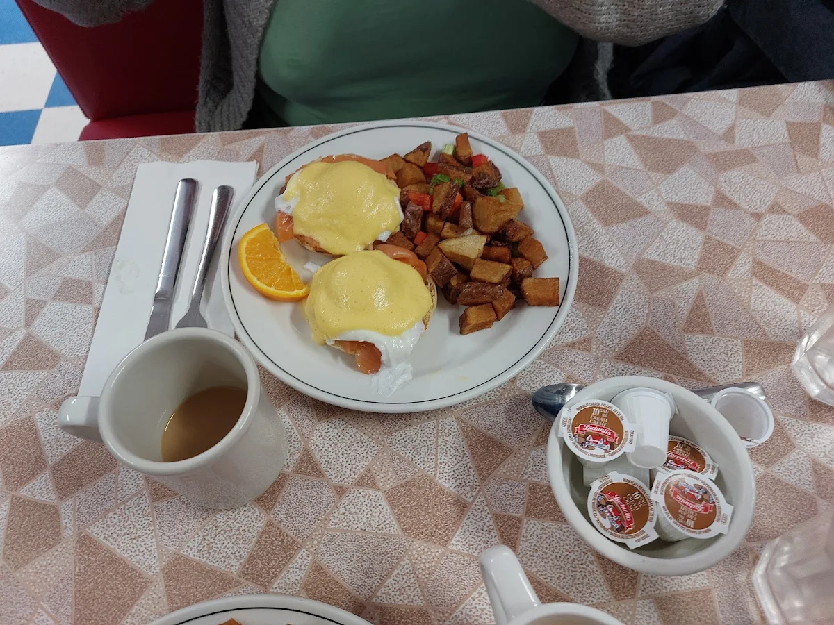 Smoked Salmon Eggs Benedict, Park Cafe