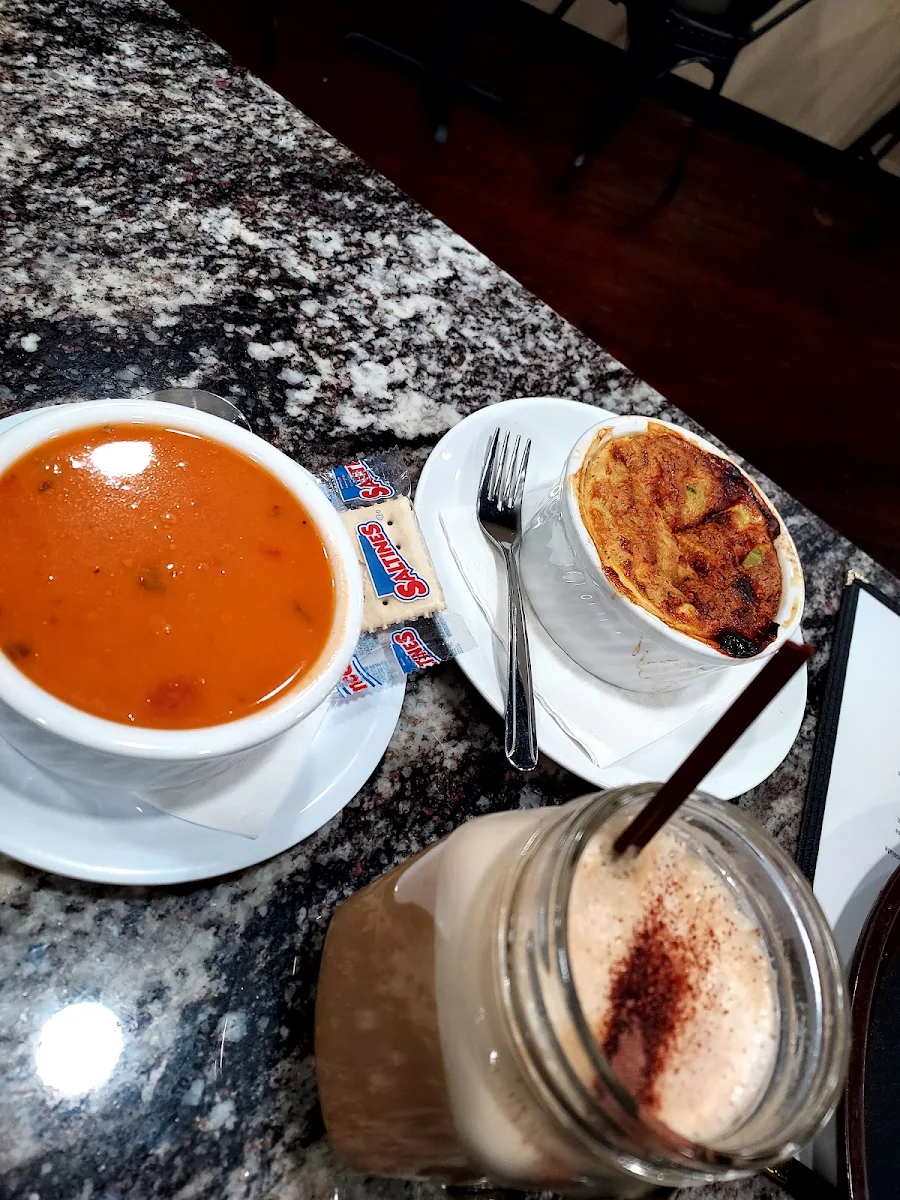 Soup Quiche and Latte