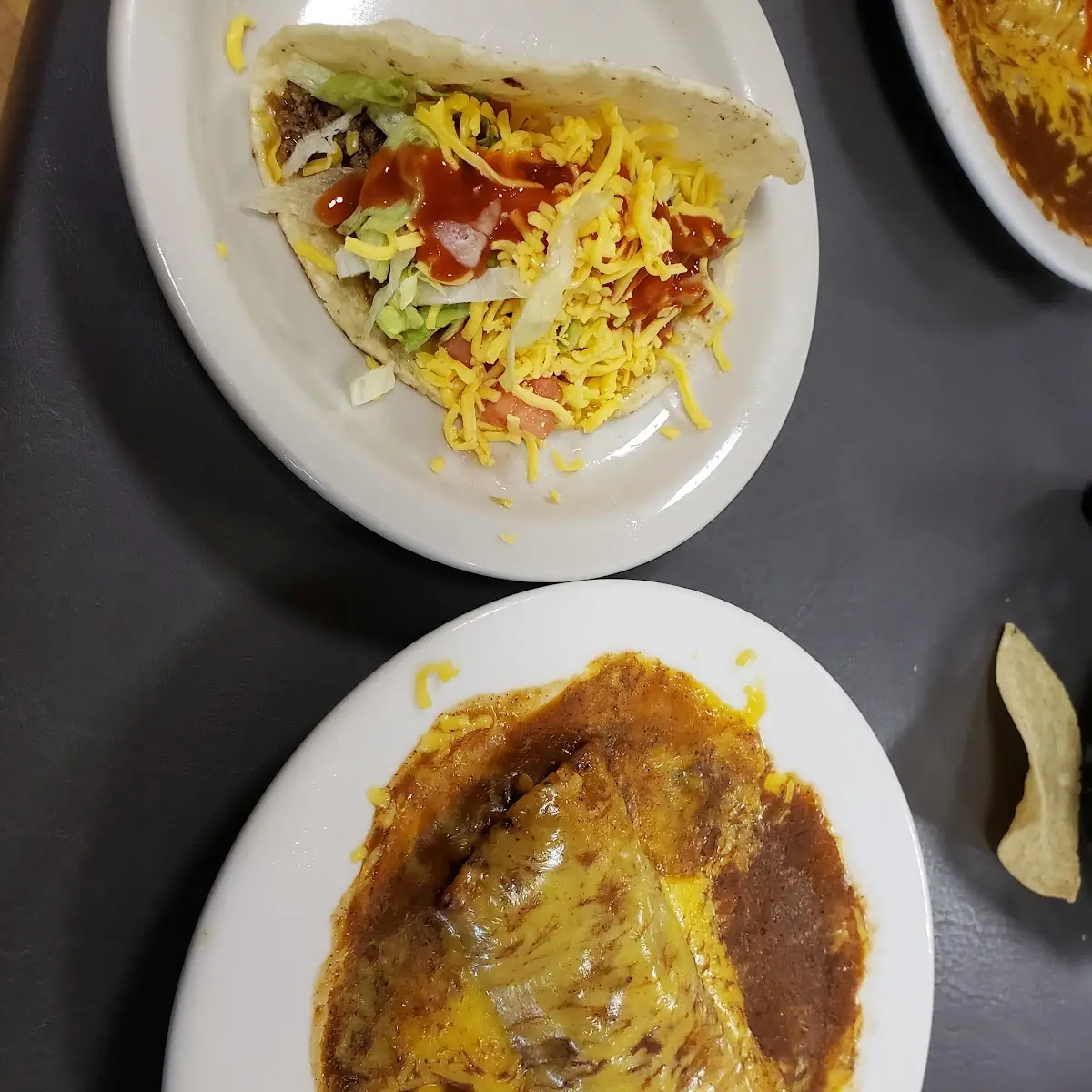 A Taco and a Carne Enchilada