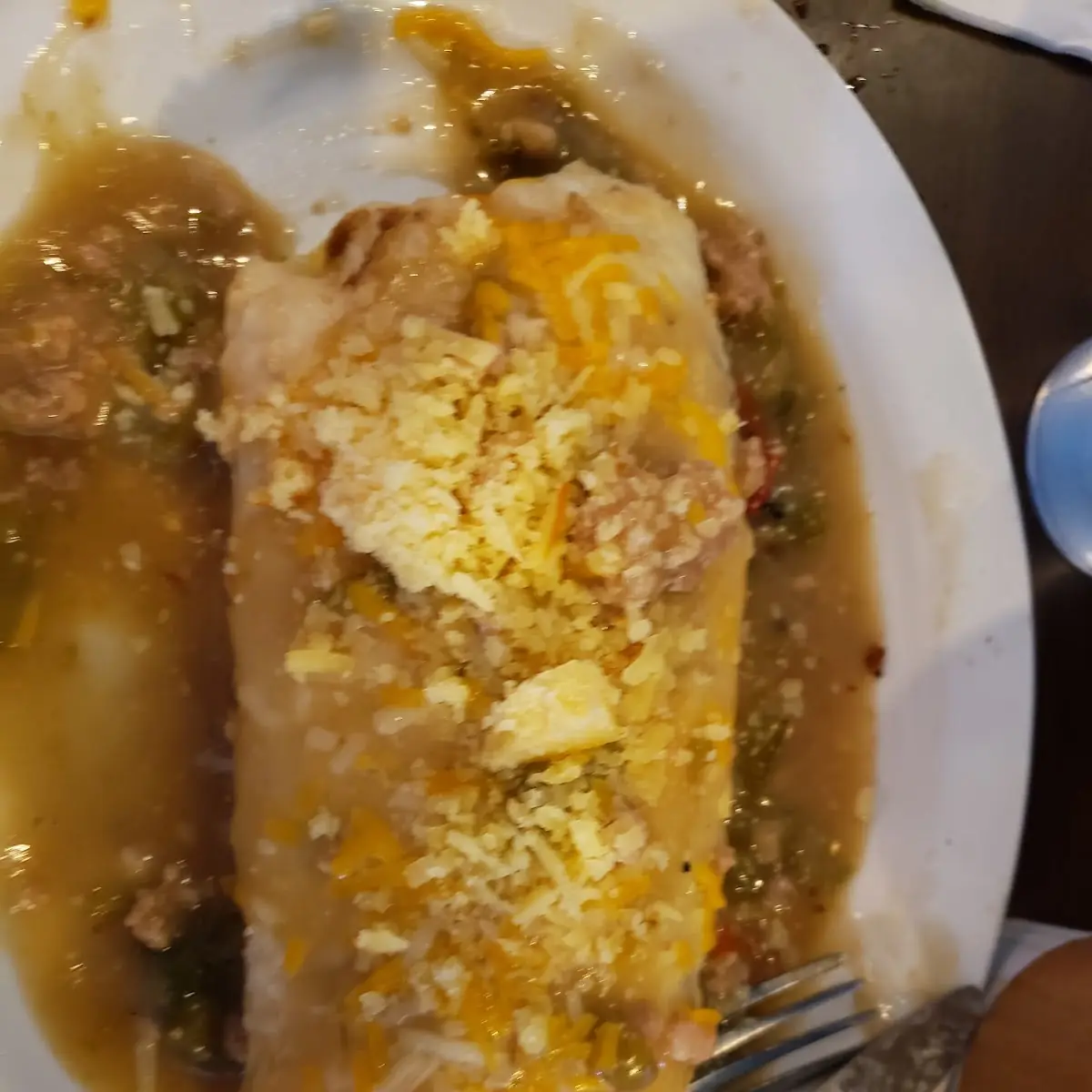 Breakfast Burrito with Green Chili