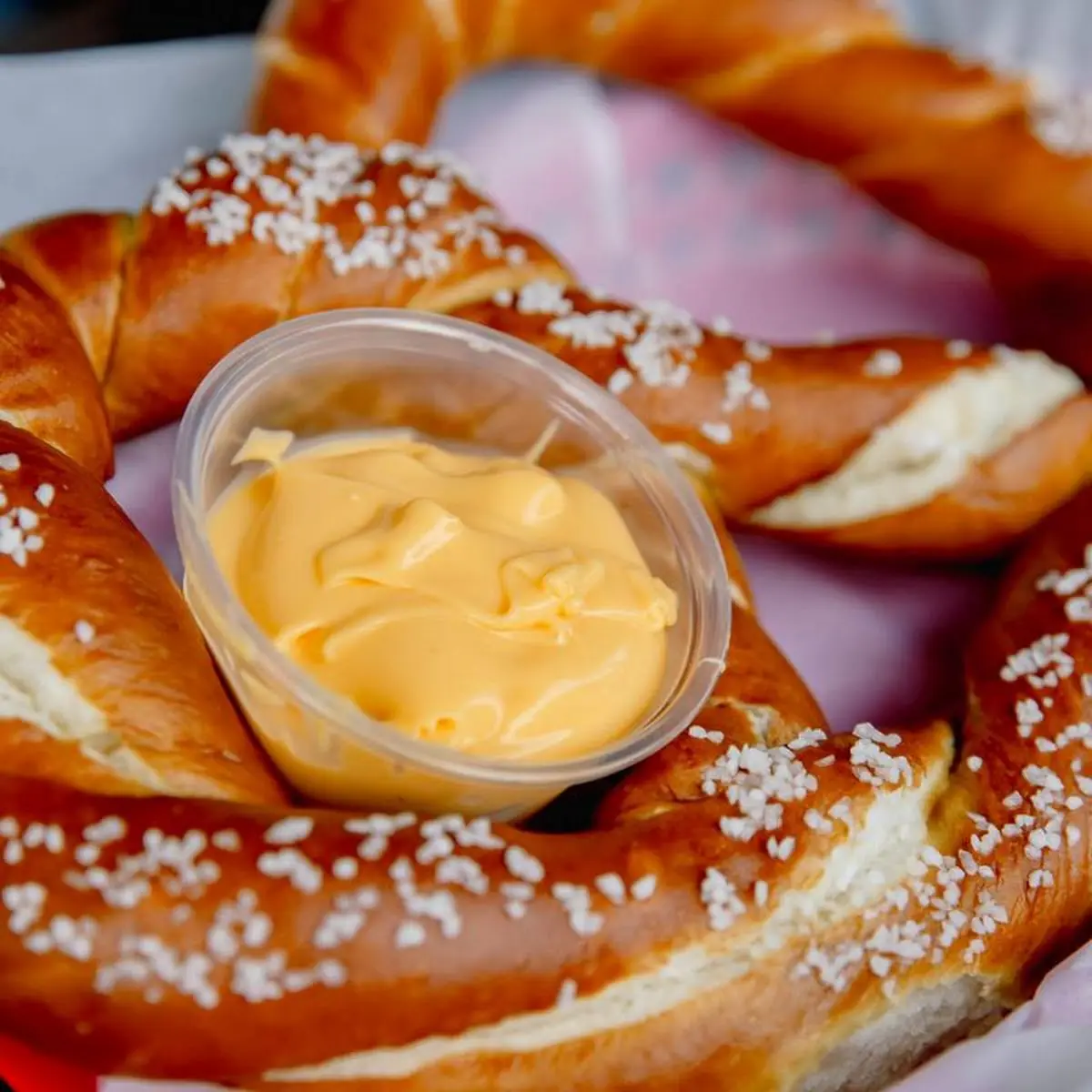 Giant Pretzel Con Queso