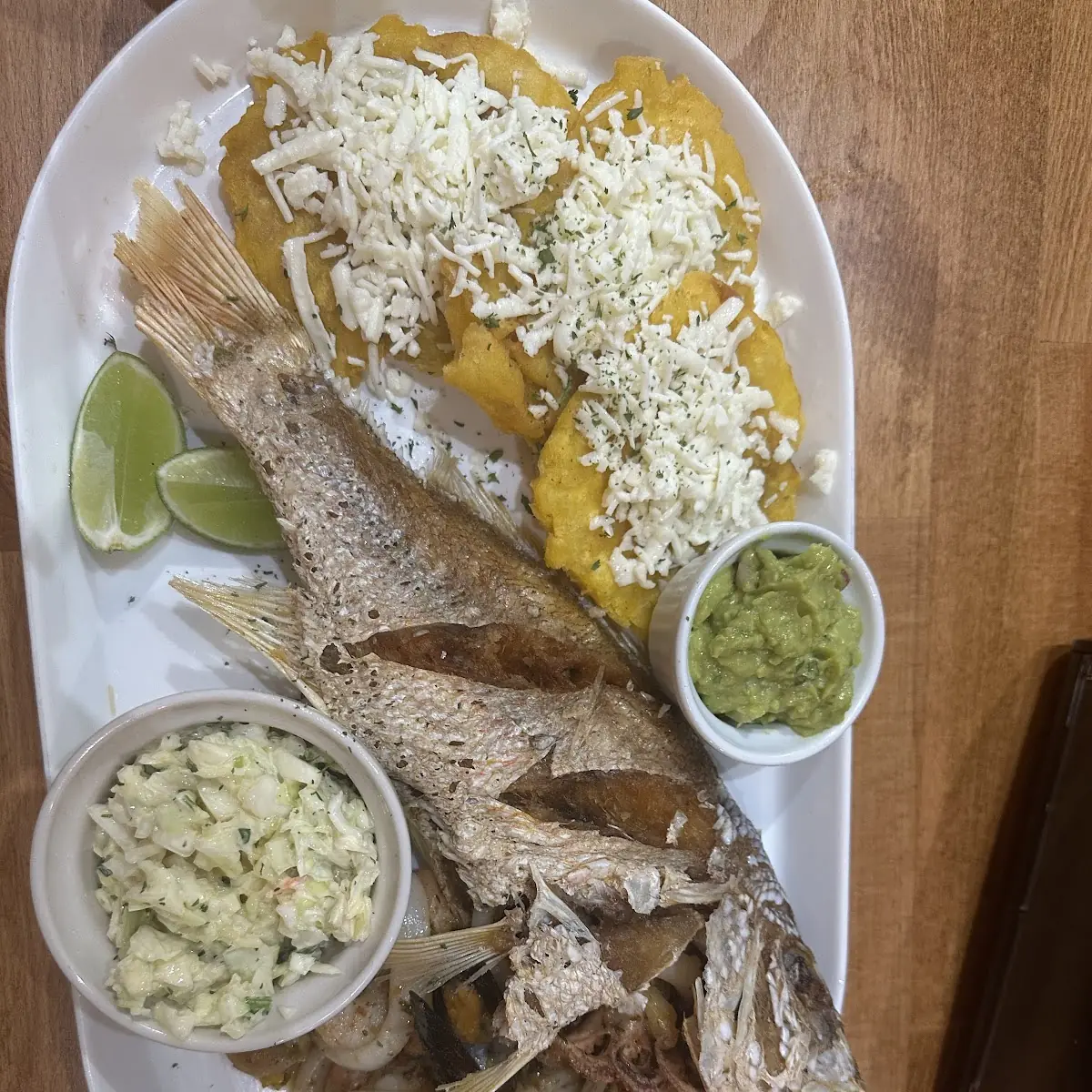 Fried Fish and Avocado Platter