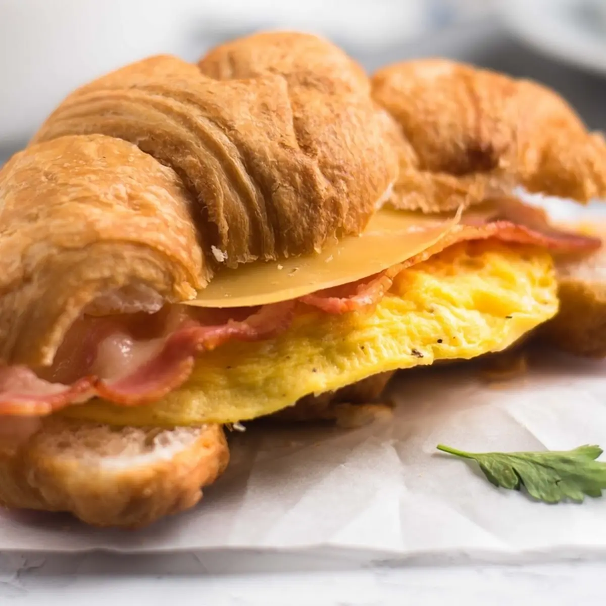 Hearty Egg & Cheese Croissant with Hashbrown
