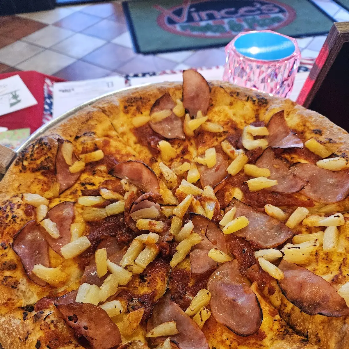Hawaiian Pizza Half Dairy Free