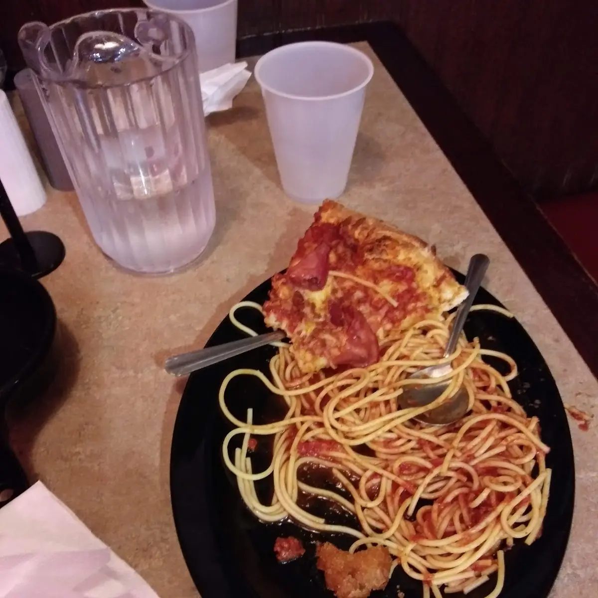It Was 2 Different Dishes 1 Pizza 2 Spaghetti