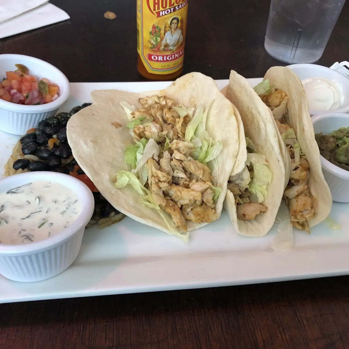 Fish Tacos with Black Beans and Rice