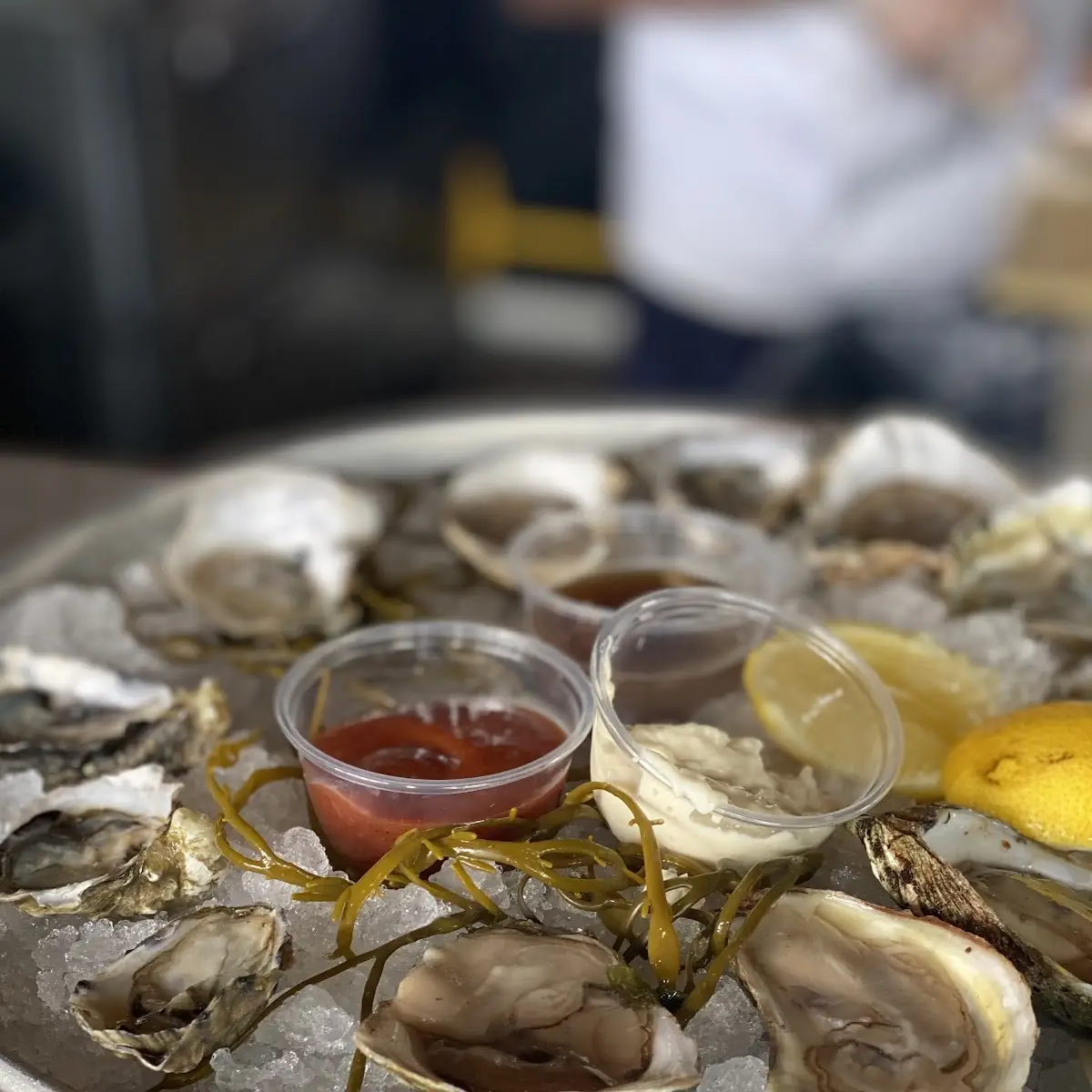 Raw Oysters with Dipping Sauces