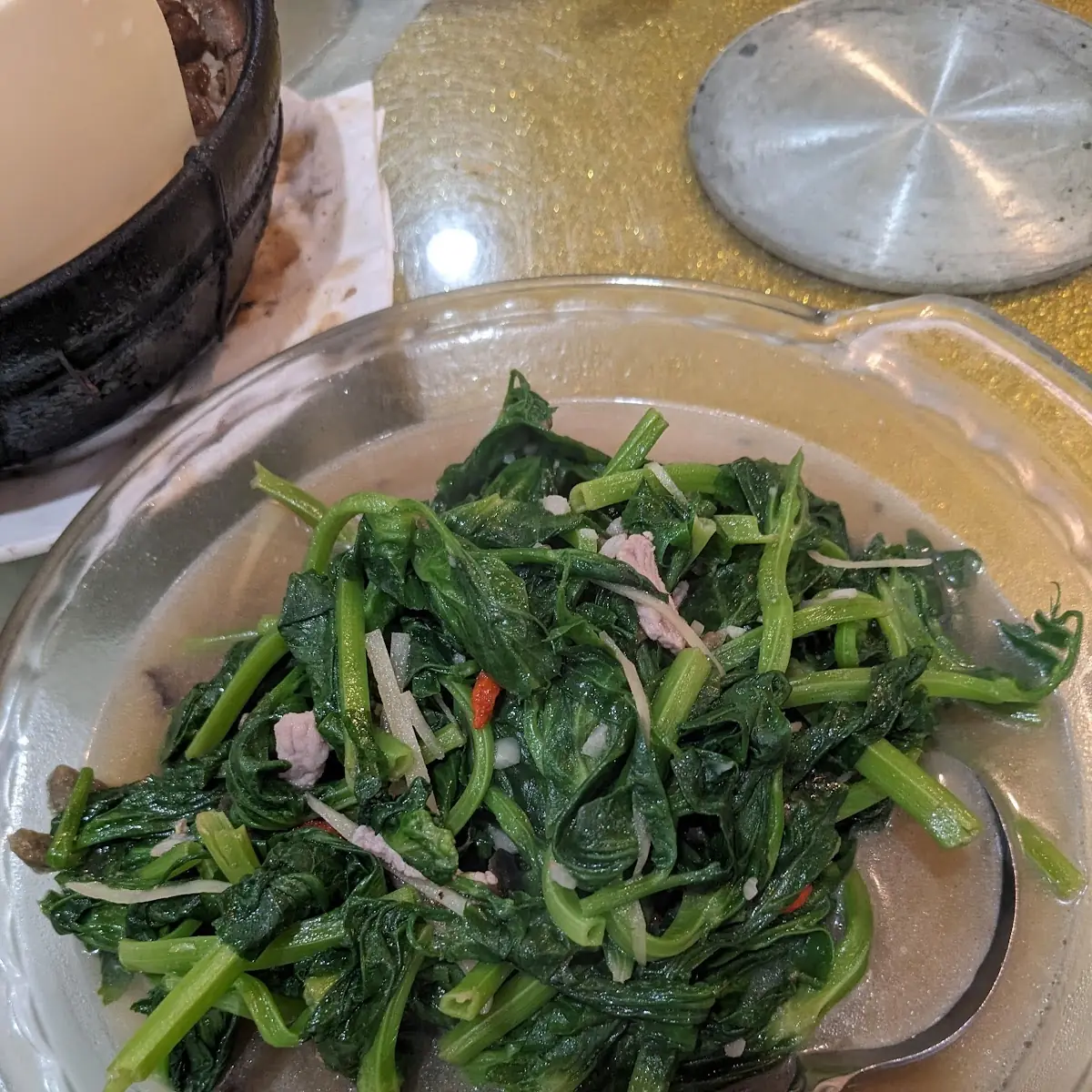 Sauteed Preserved Meat with Chinese Broccoli