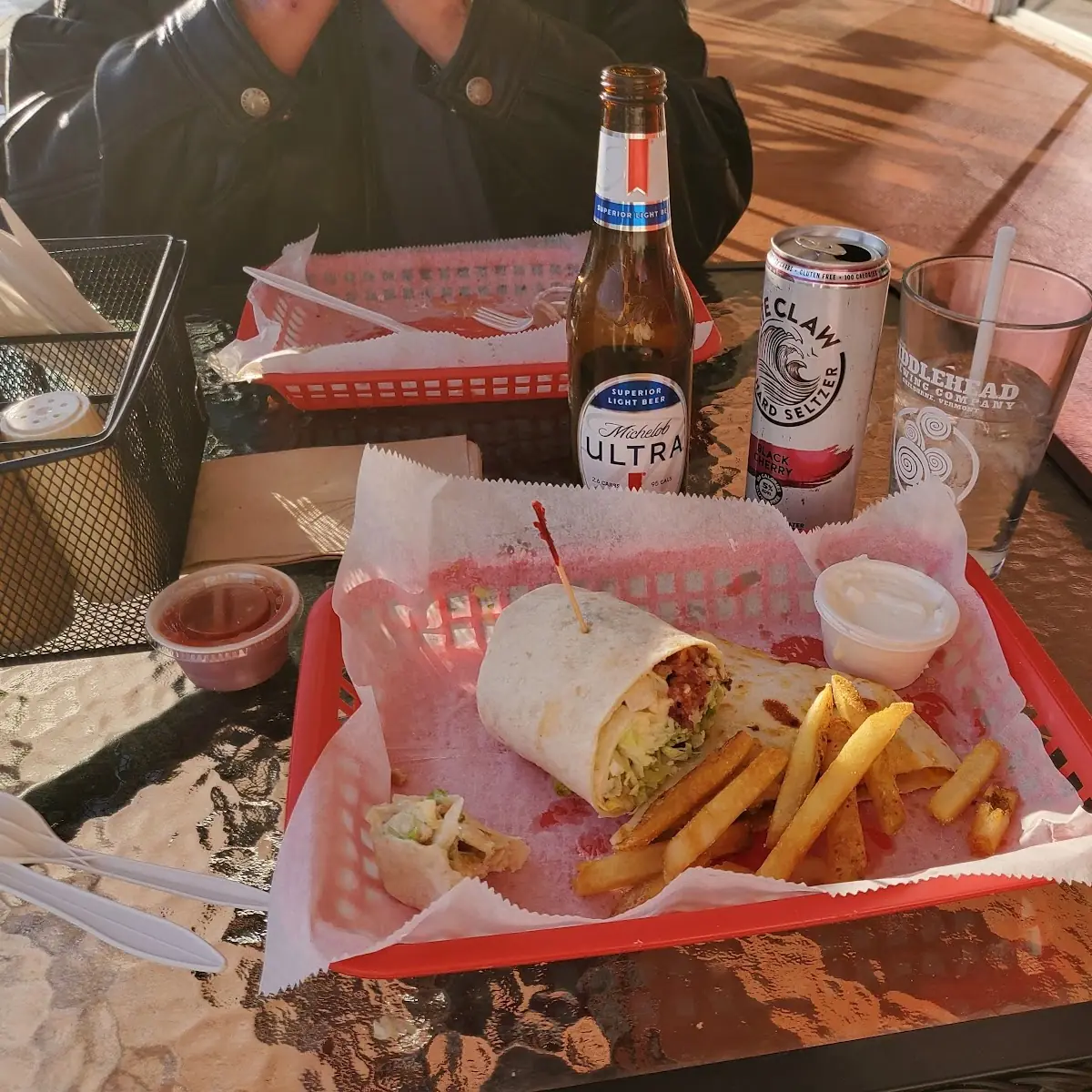 Chicken Caesar Wrap & Fries