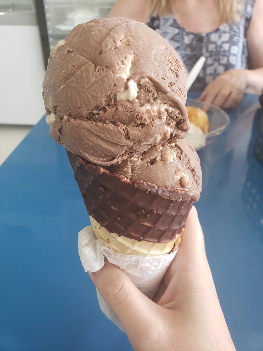 Mike's Chocolate Elvis in a Chocolate-Dipped Waffle Cone