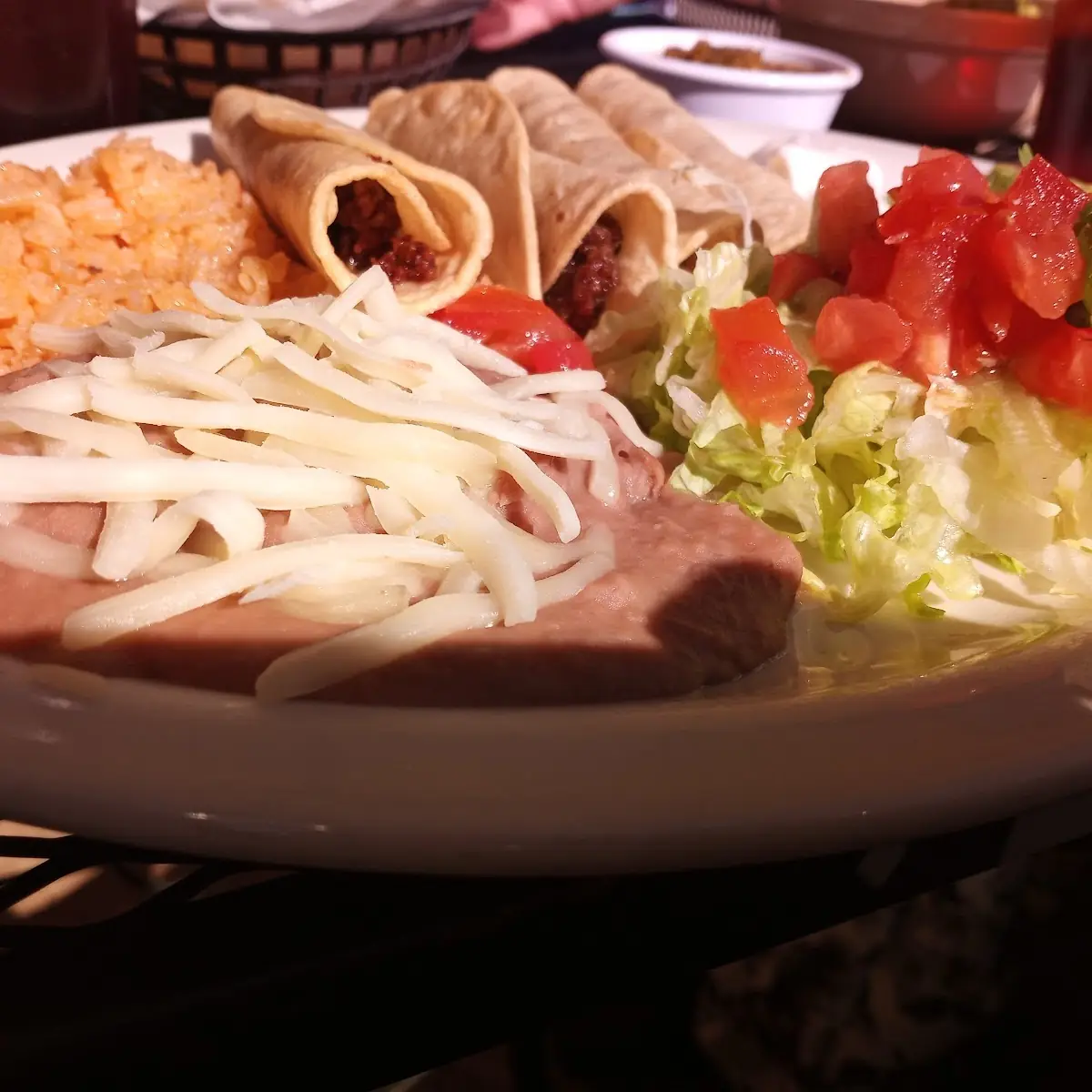 Ground Beef Flautas Plate
